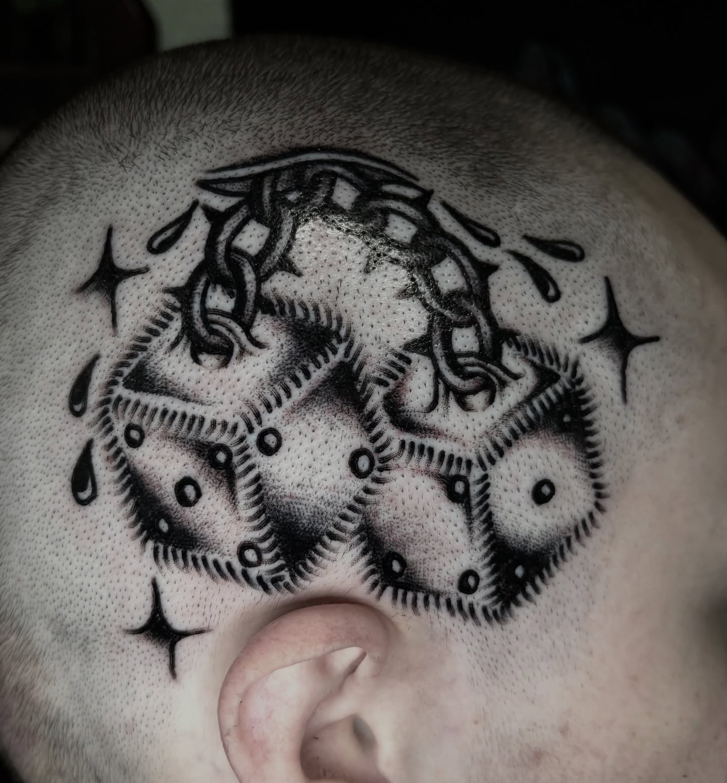Octopus dotwork tattoo on the shoulder by π³πππ πΆπππππ