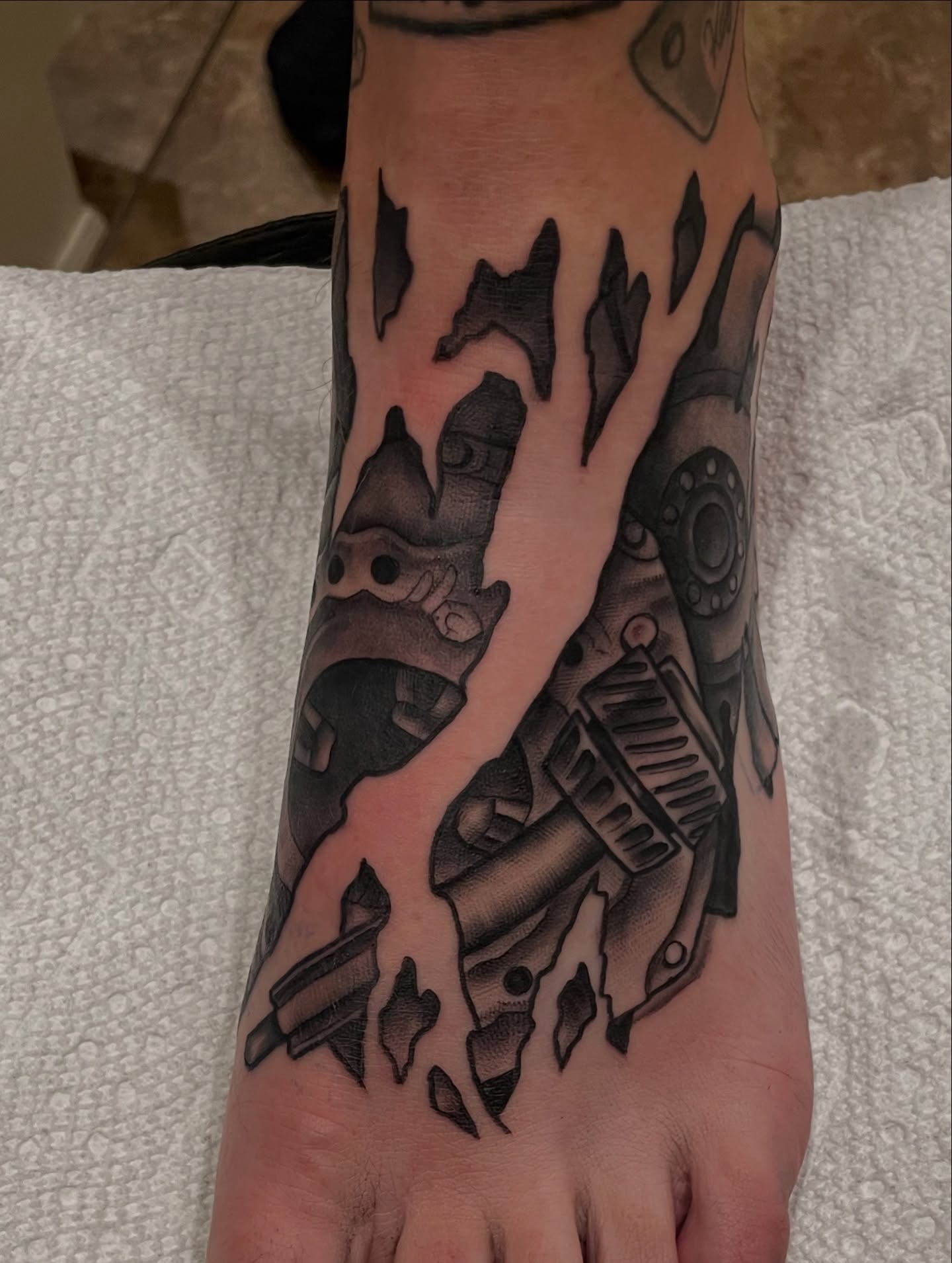 Tattoo by @kayt_tattoos — black_and_grey, geometric