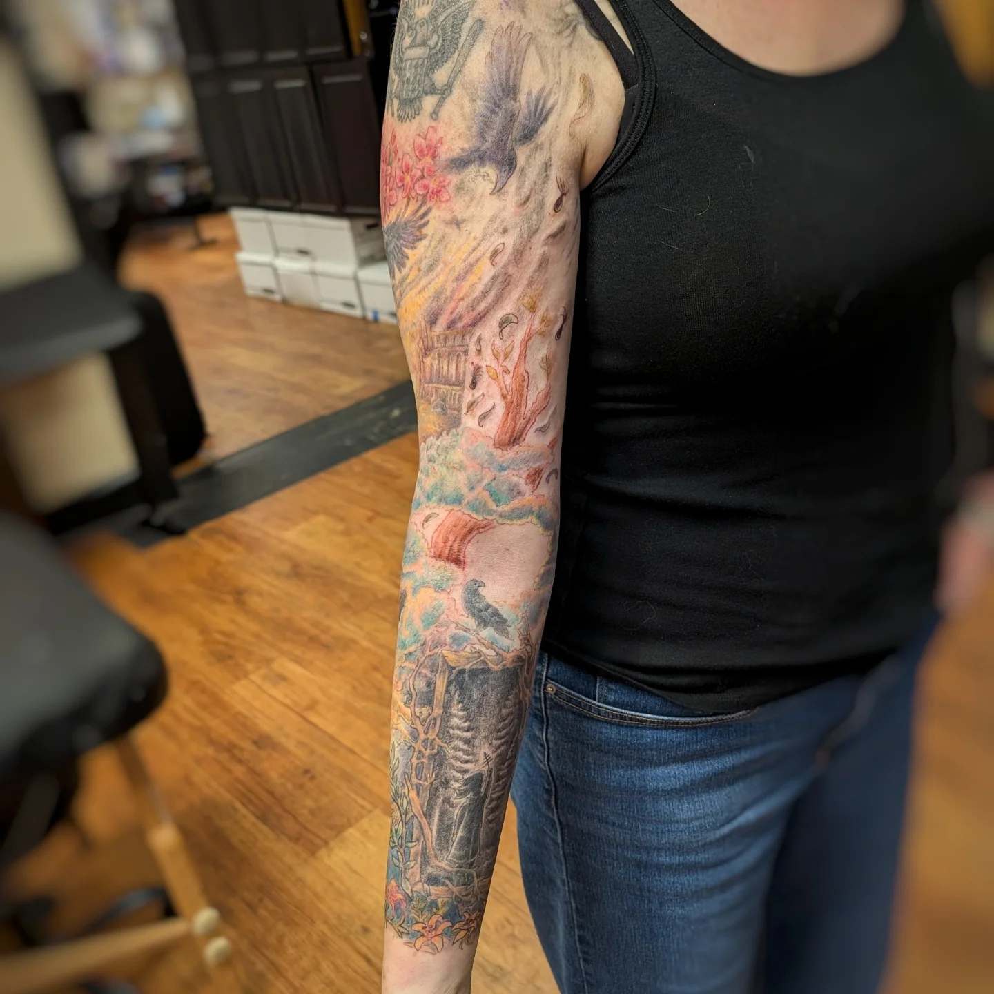 Tattoo by @graffitilostpdx โ realism, dotwork