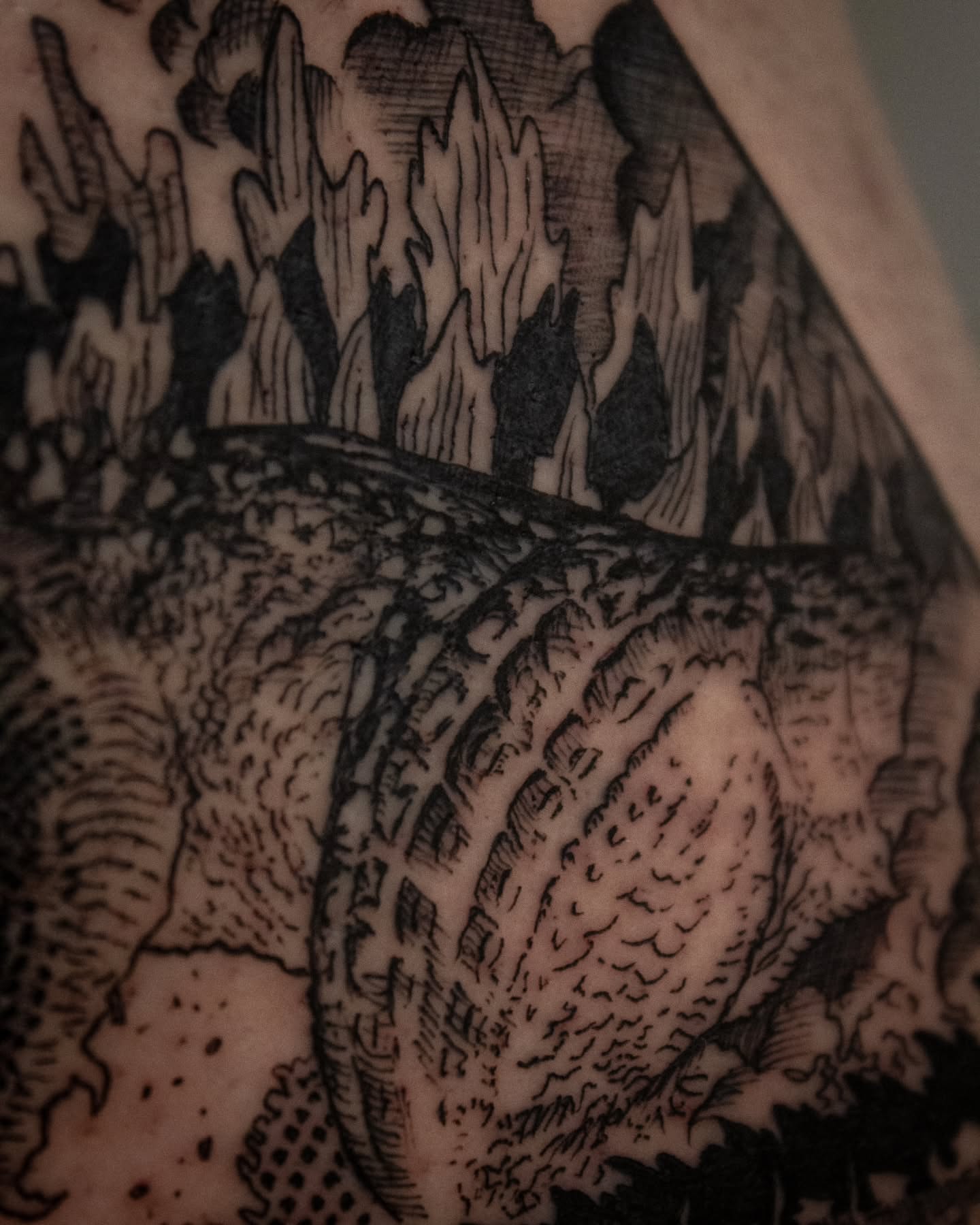 Tattoo by @glitchnstein β black_and_grey