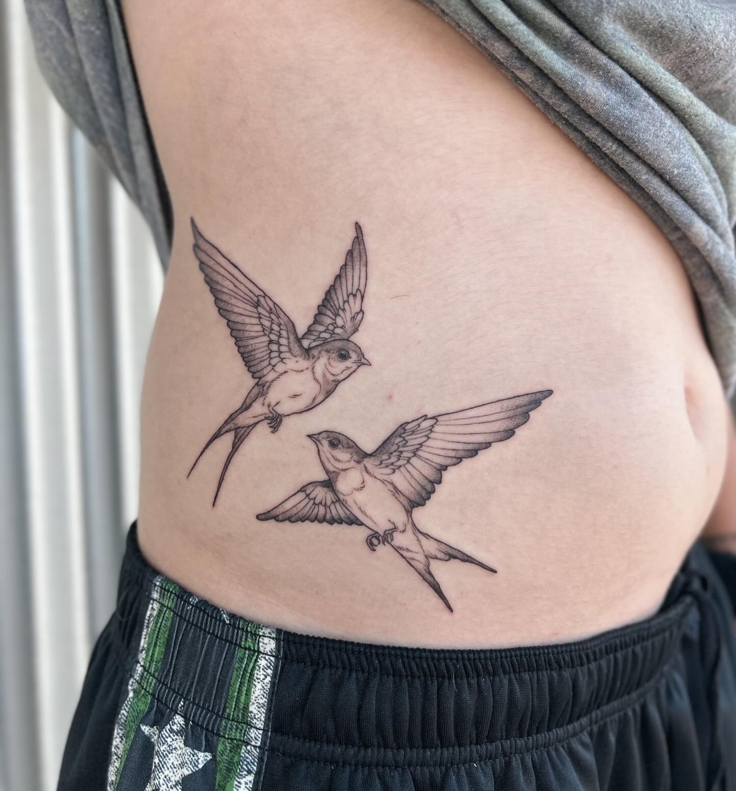 Tattoo by @littlebird_ink — black_and_grey