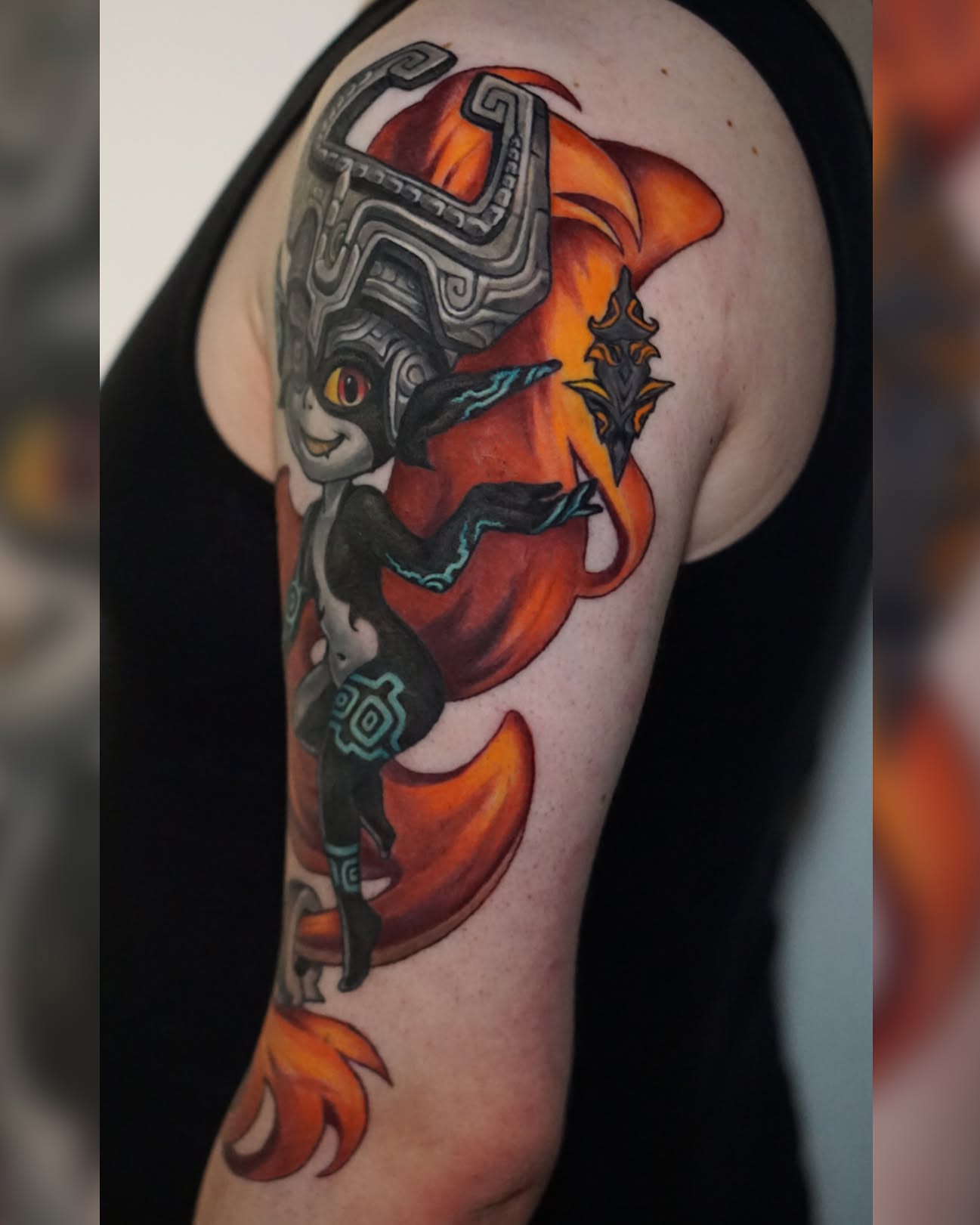 Link anime tattoo on the forearm by San Diego Color Realism and Neotraditional