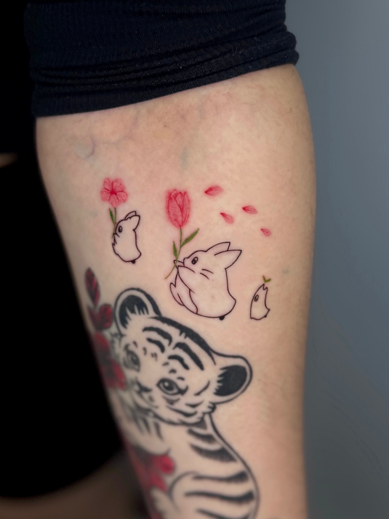 Tattoo by @adrixtatt — dotwork, anime