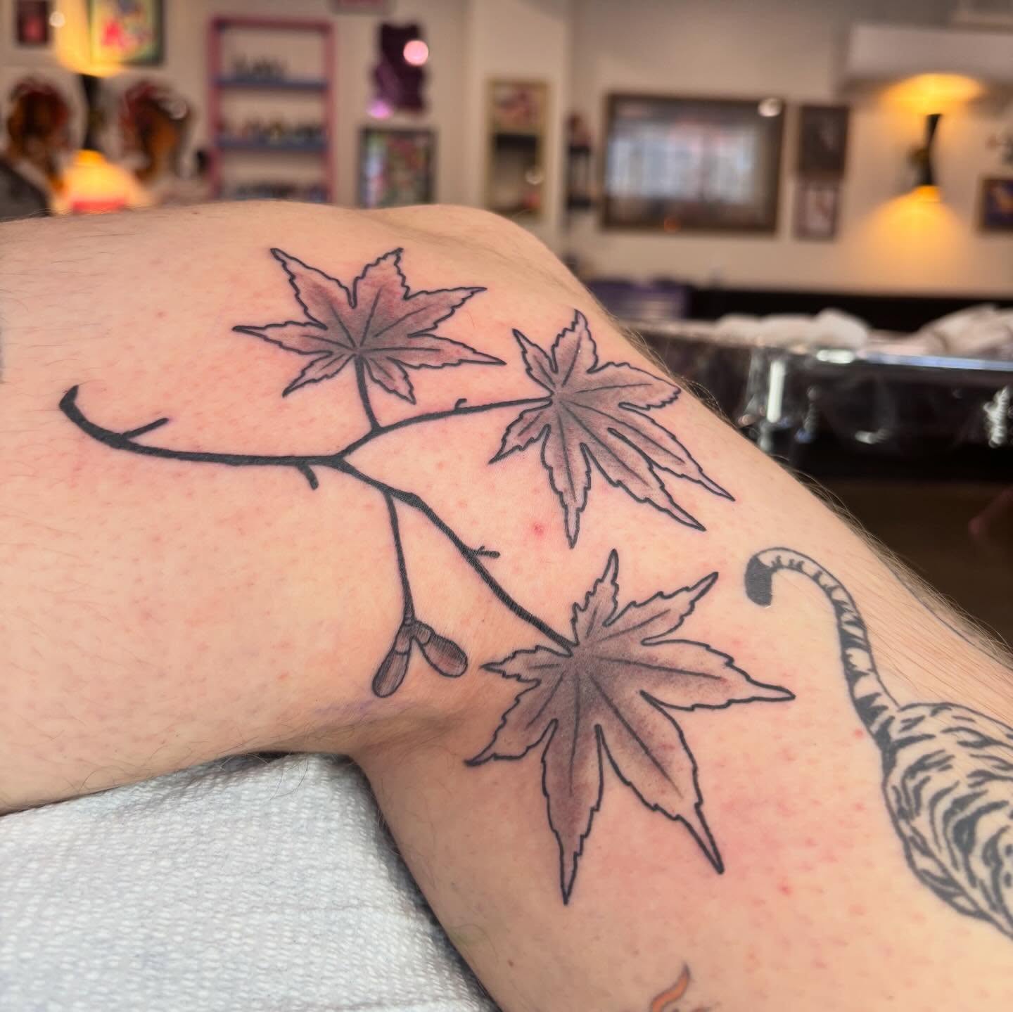 Tattoo by @manicpixietattoos — black_and_grey