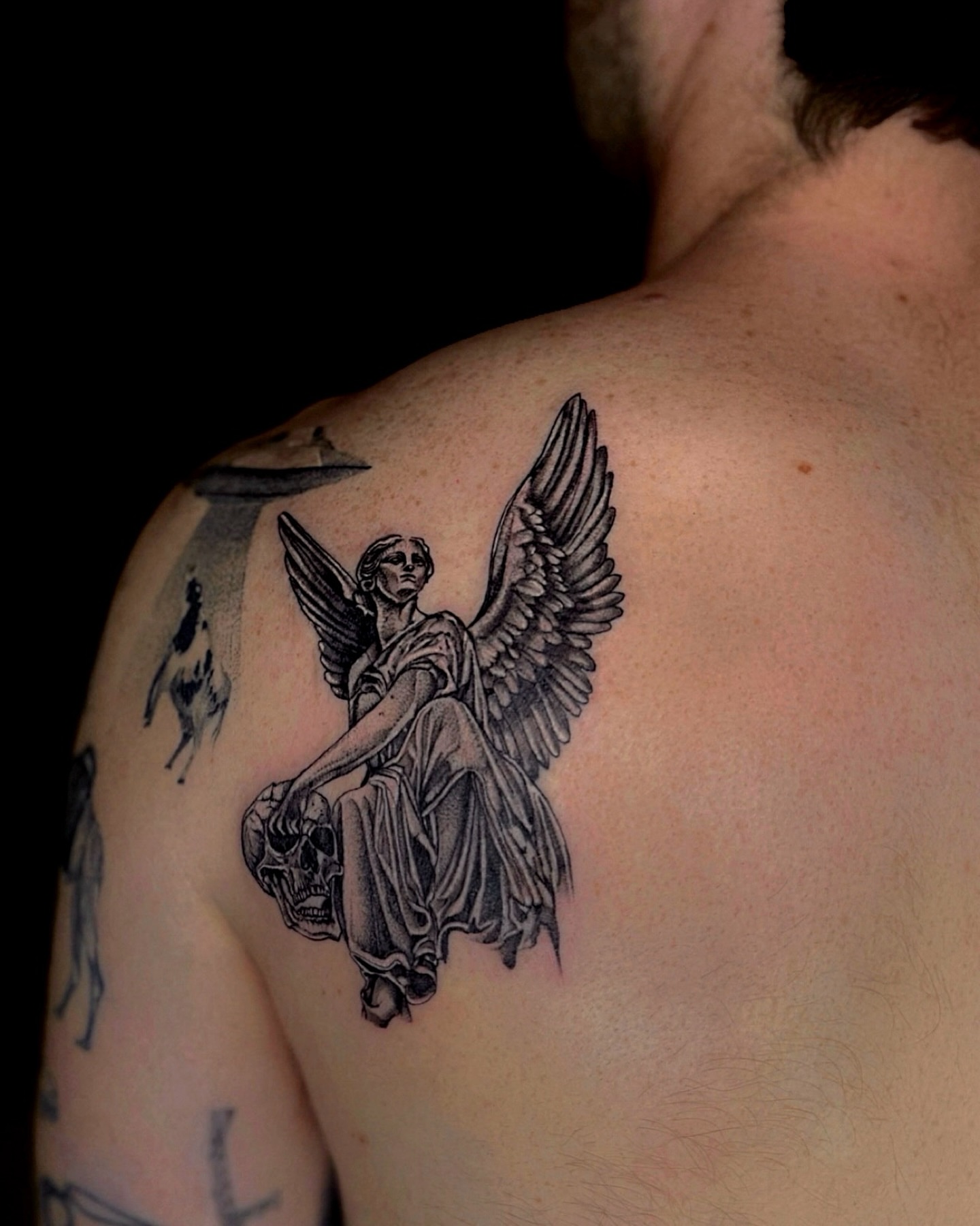 Tattoo by @mjtattoonyc — black_and_grey, realism