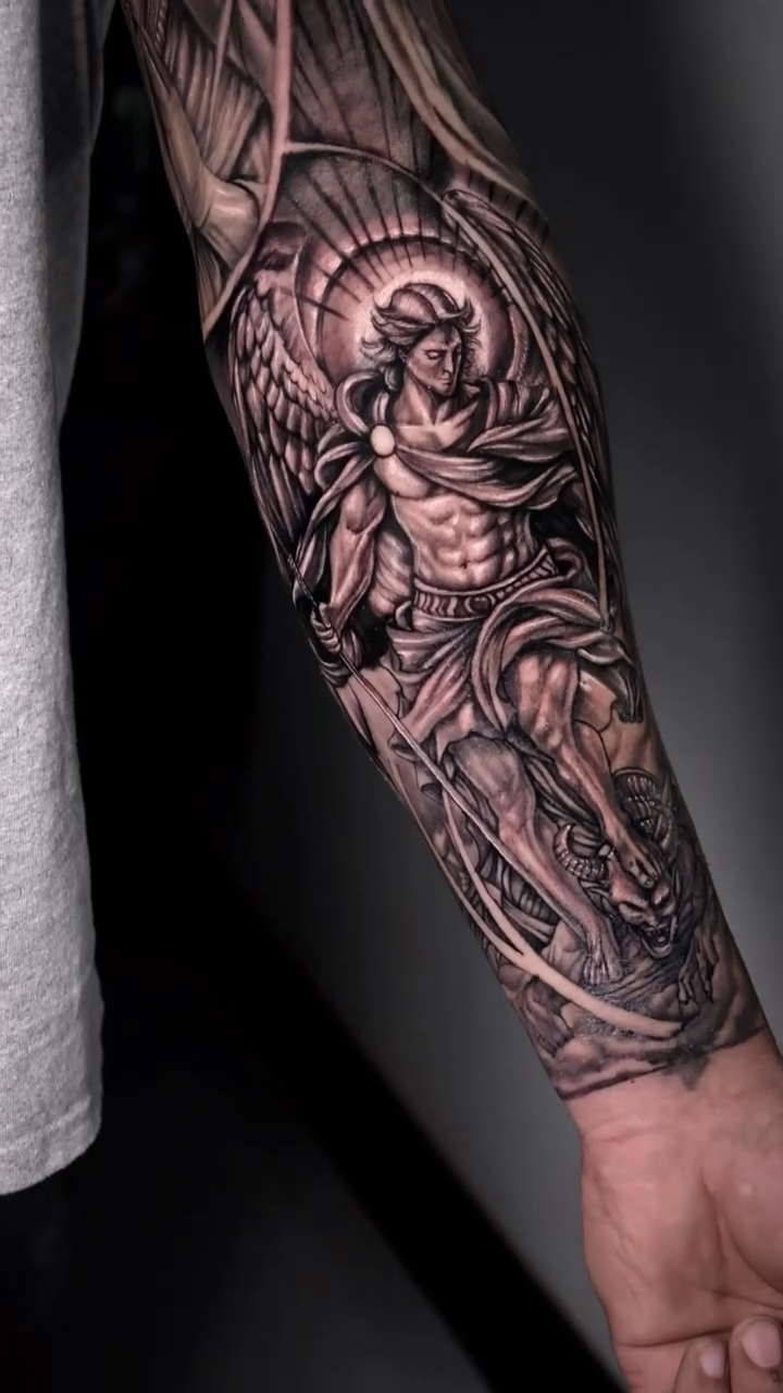 Tattoo by @eriktats13 — realism, black_and_grey