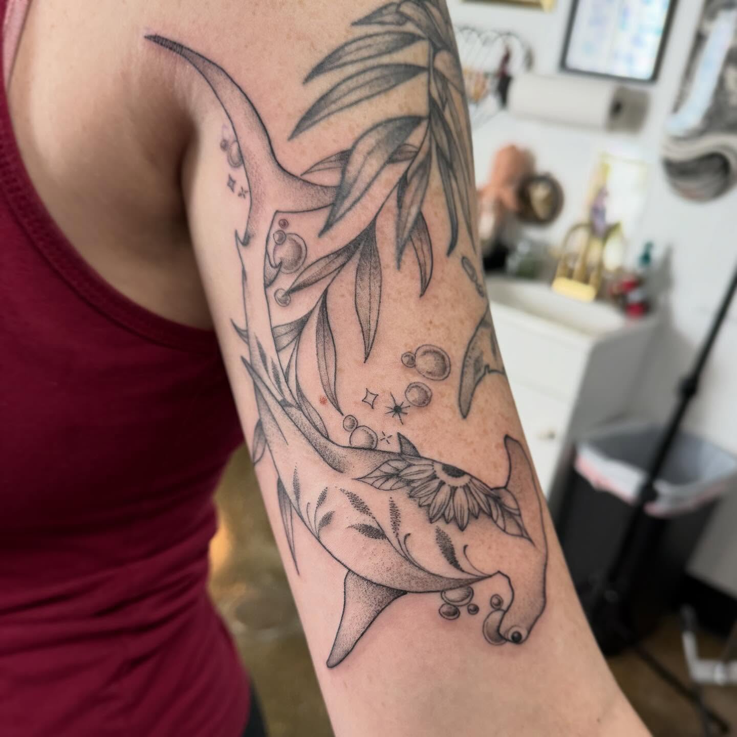 Tattoo by @annarttt — dotwork, black_and_grey