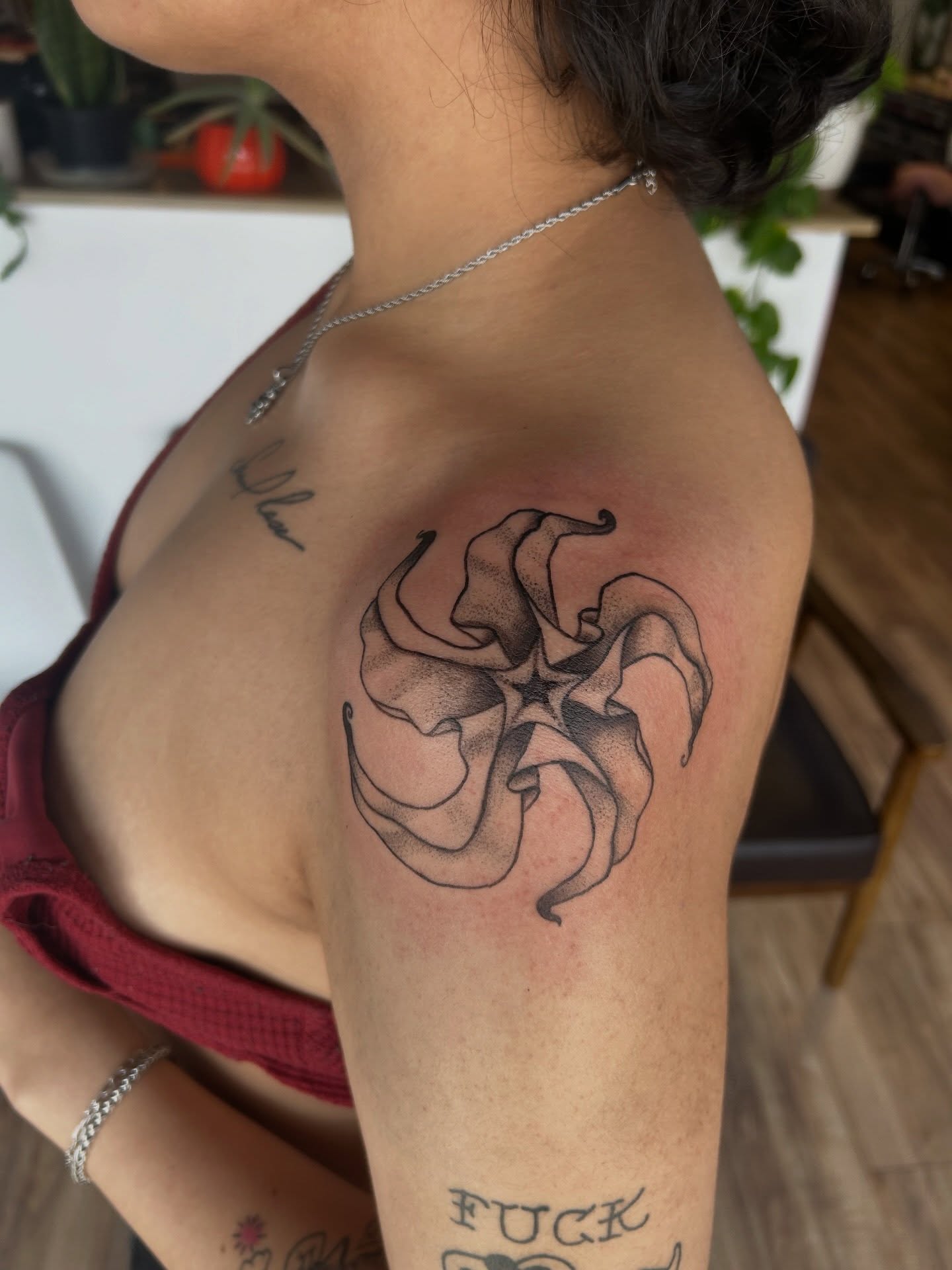 Tattoo by @erica_peebus_art — dotwork