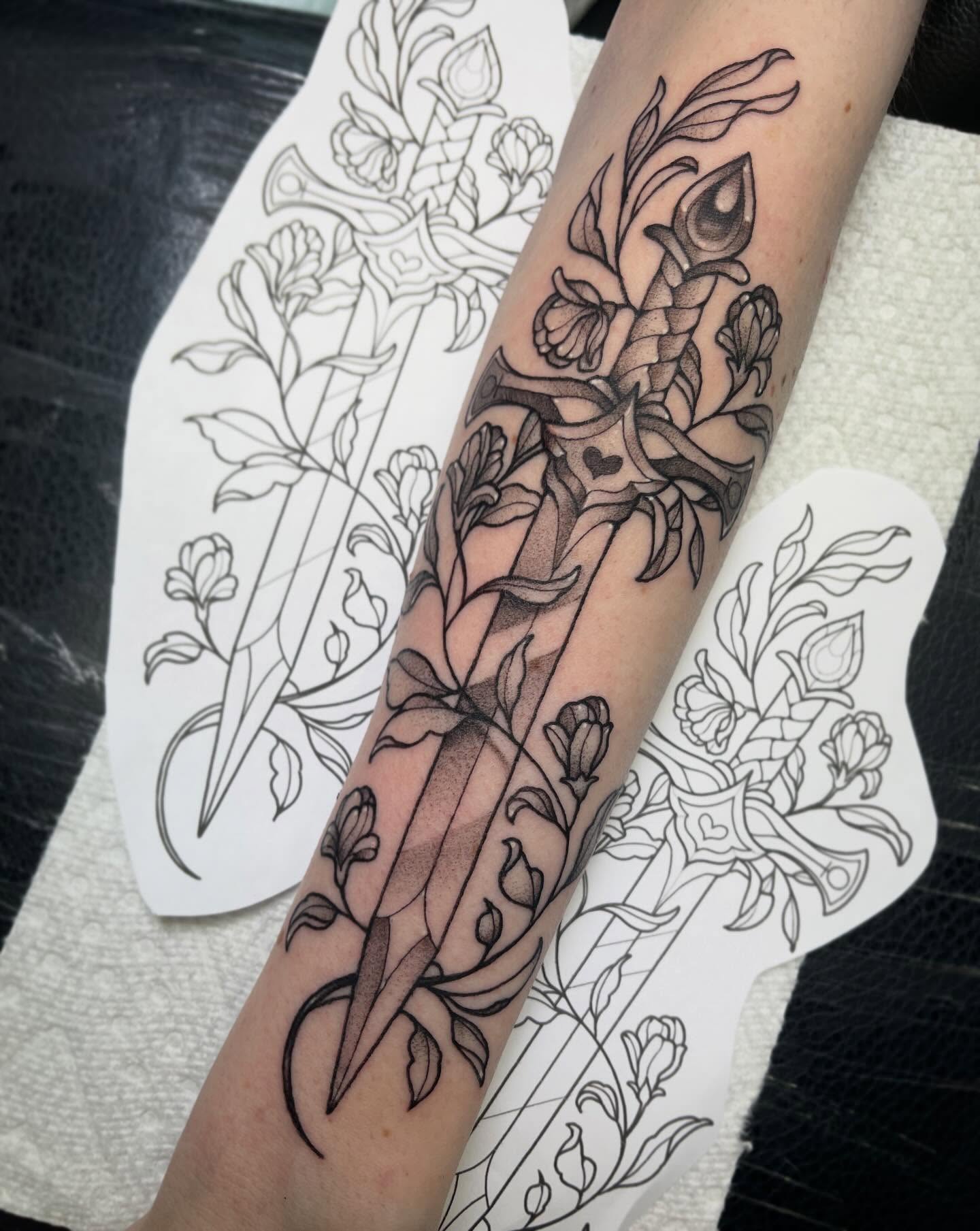 Tattoo by @nervatattoo — black_and_grey