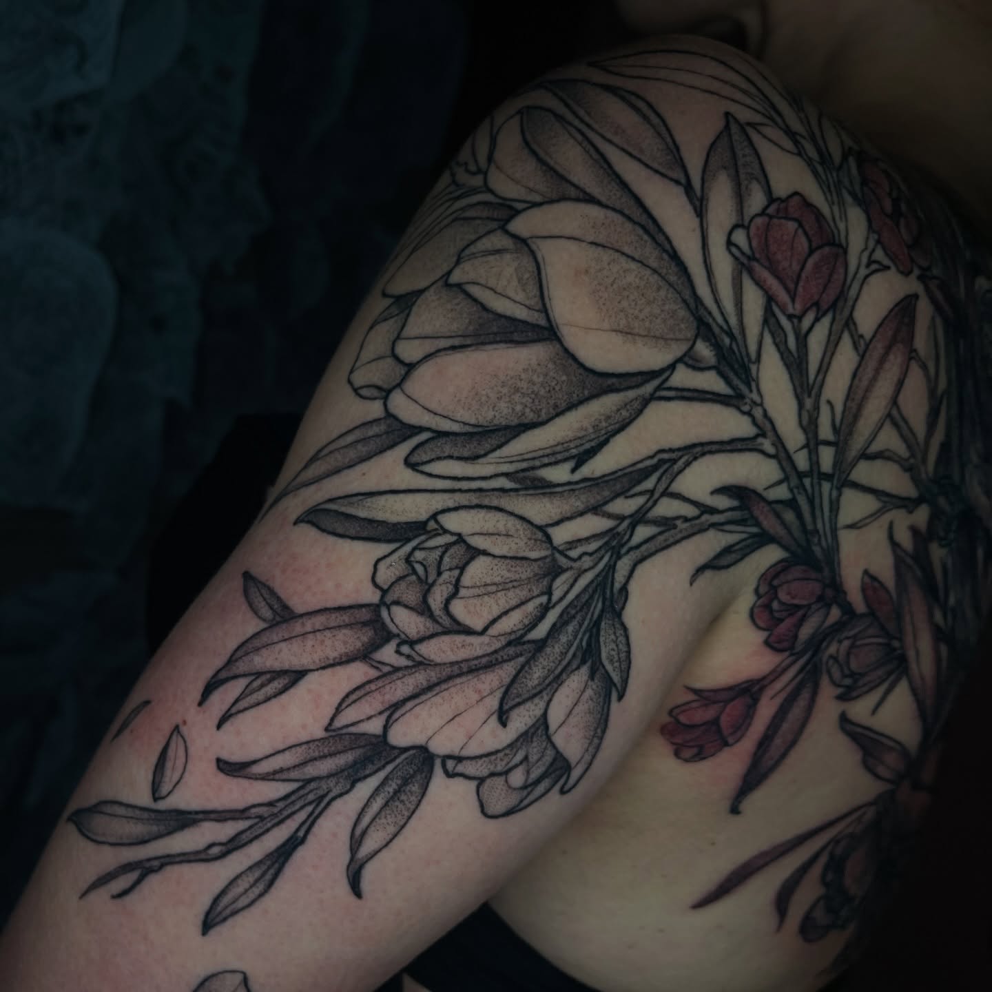 Tattoo by @carlygtattoos โ dotwork, black_and_grey