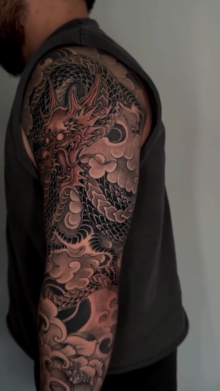 Tattoo by @horihan666 — japanese_irezumi, black_and_grey