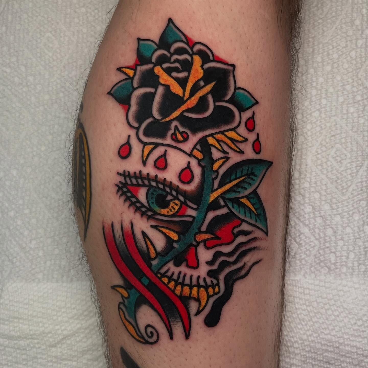 Tattoo by @rizzotattoos — american_traditional, neo_traditional