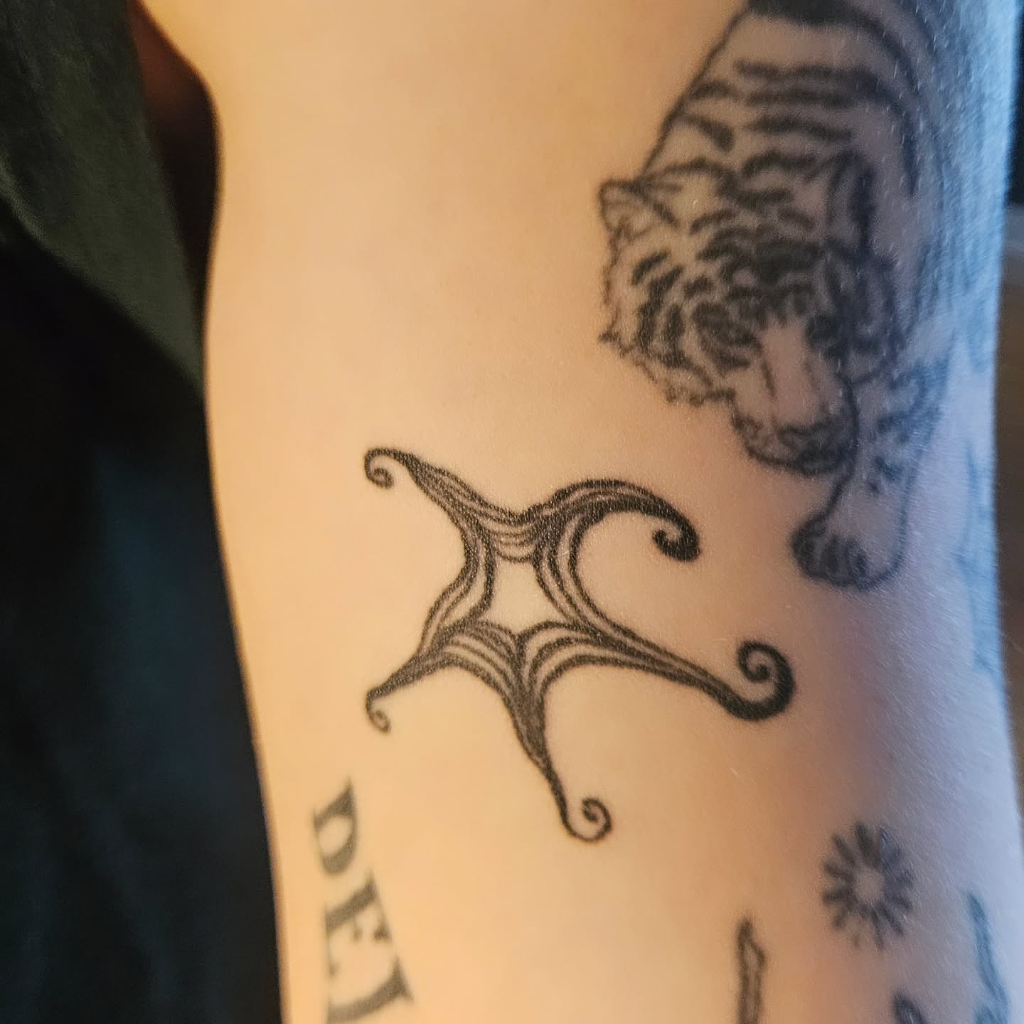 Geometric symbol geometric tattoo on the forearm by Ammy