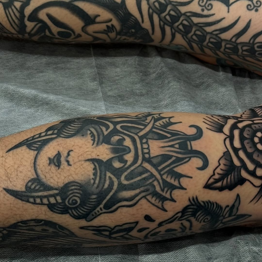 Tattoo by @erintat2 โ american_traditional, black_and_grey