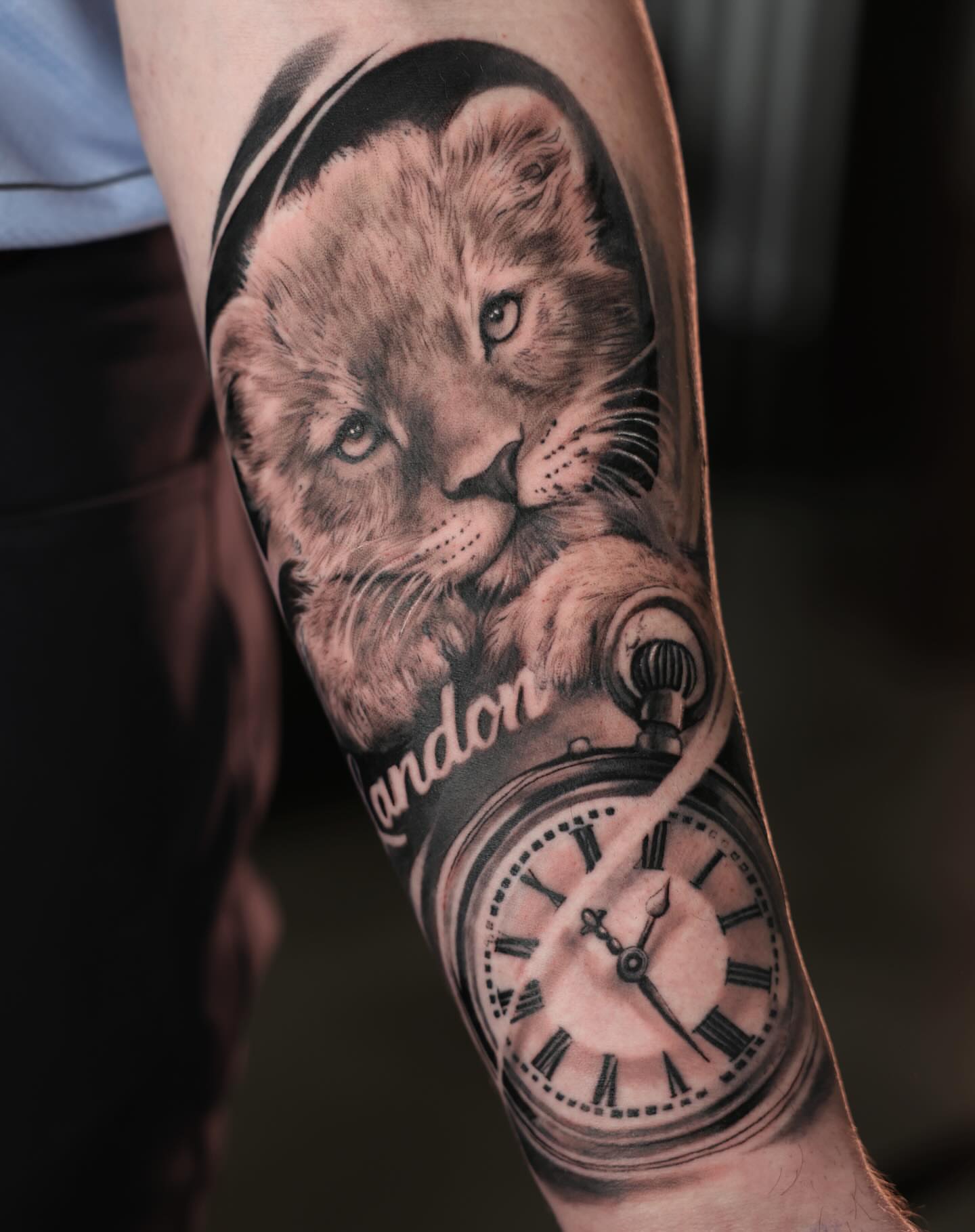 Tattoo by @tattooandres191 — realism, black_and_grey