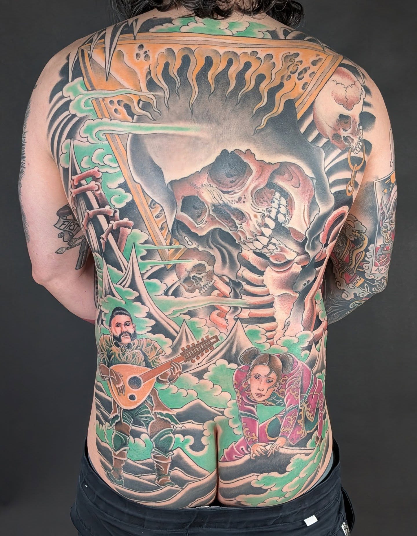 Tattoo by @bryankachel — japanese_irezumi, dotwork