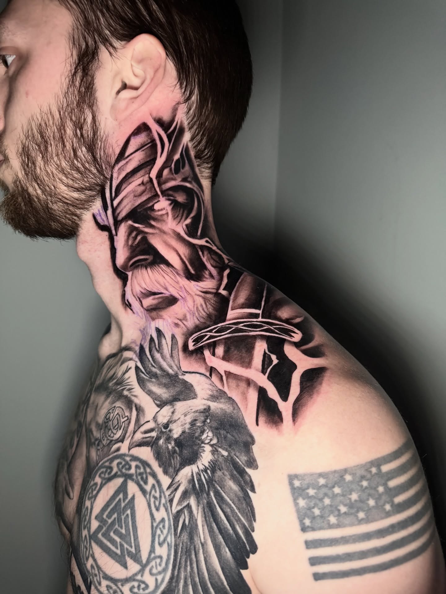 Tattoo by @shellzinkz — black_and_grey, realism