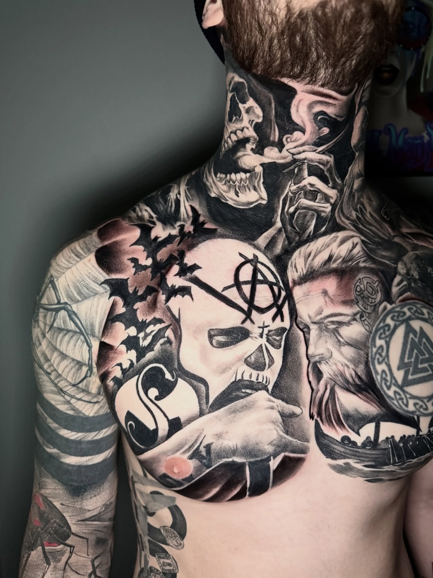 Tattoo by @shellzinkz — american_traditional, black_and_grey