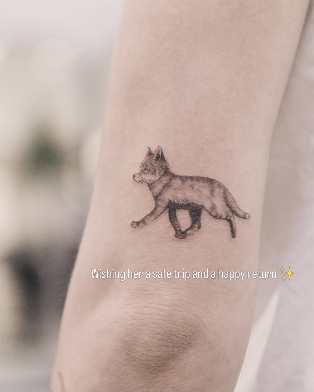 Fox realism tattoo on the forearm by Joey