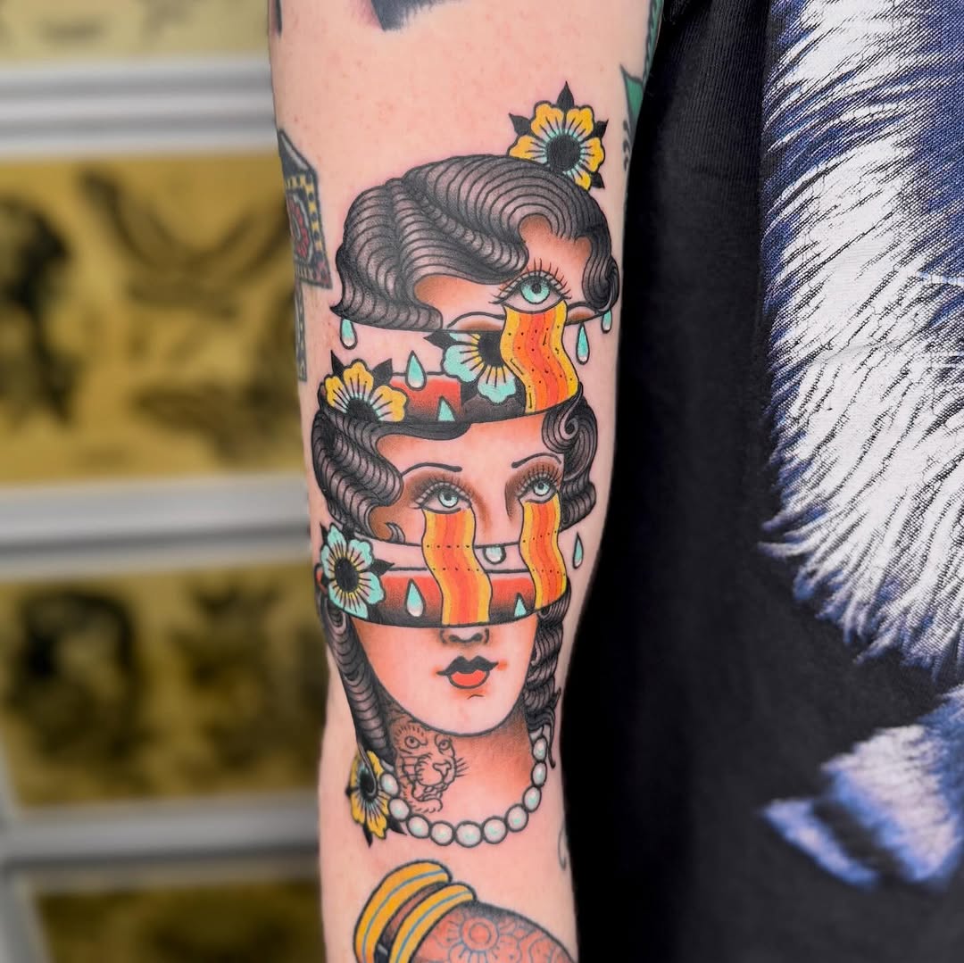 Tattoo by @curtisstairstattoo — neo_traditional, surrealism