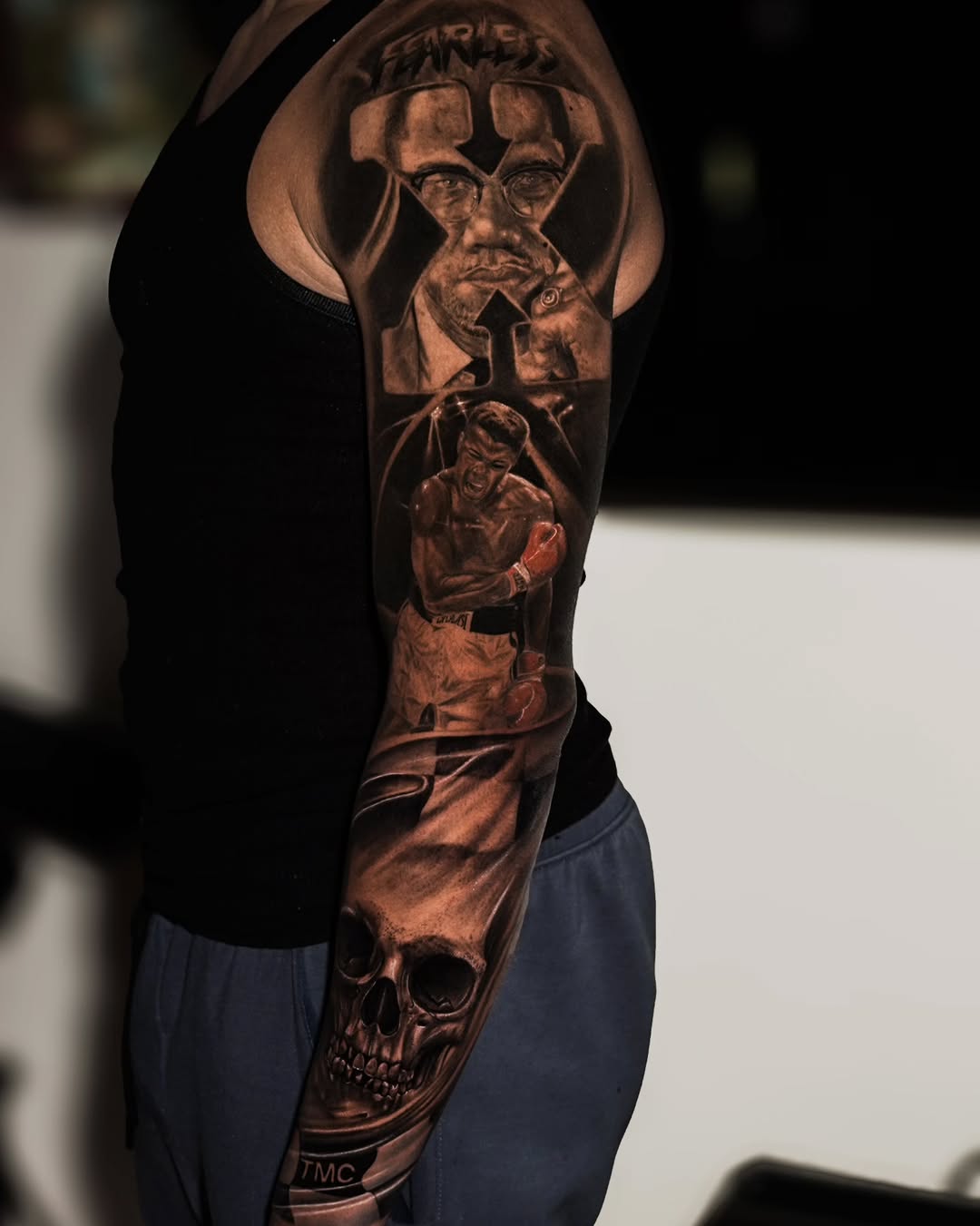 Realism tattoo on the forearm by Baxtertattoo