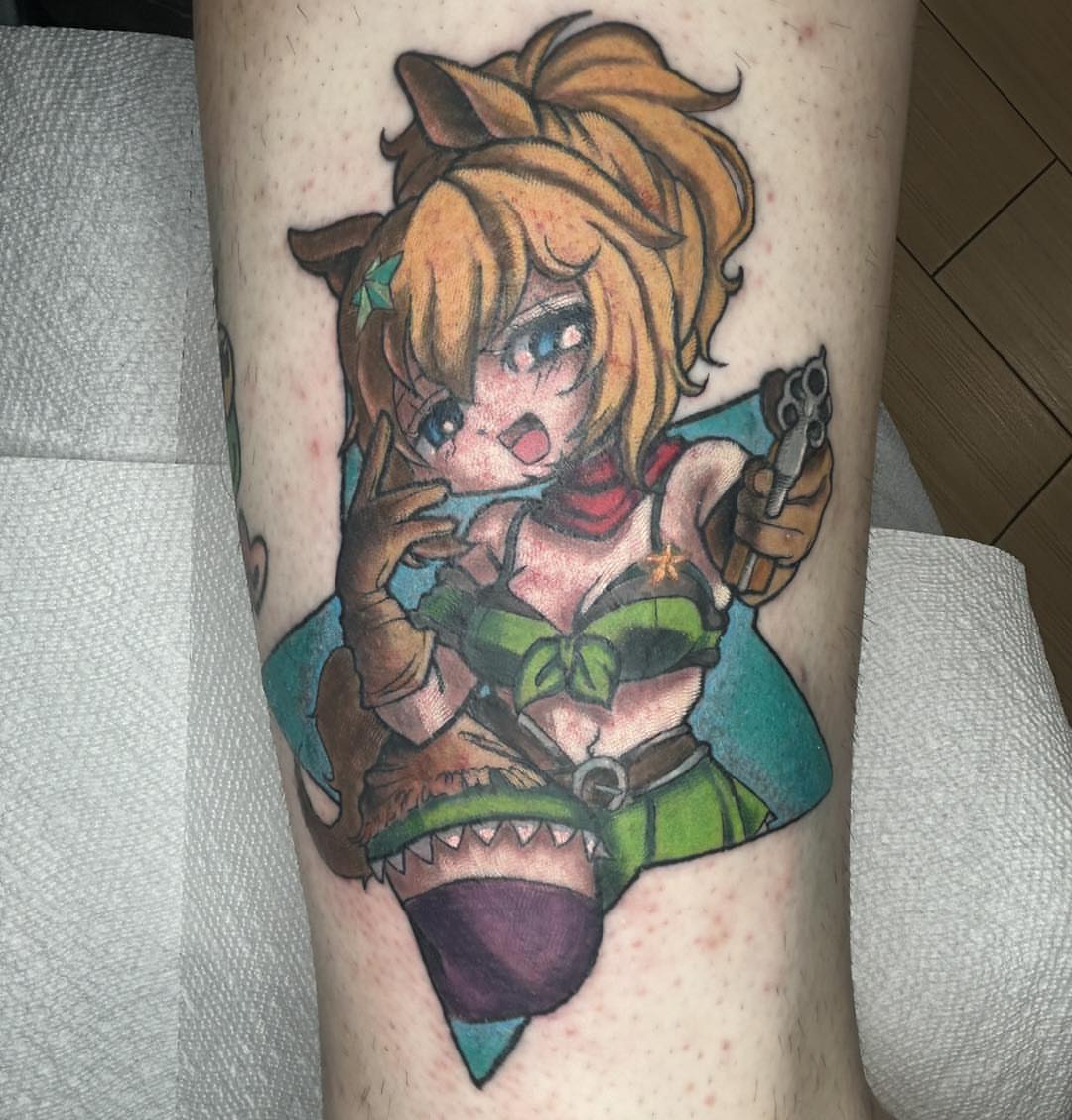 Tattoo by @trashboattattoos — anime