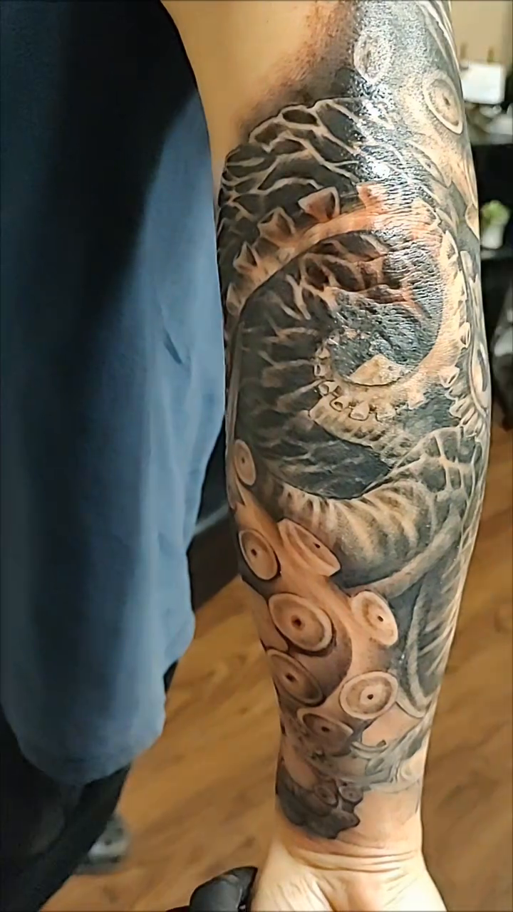Tattoo by @jen_ink — japanese_irezumi, black_and_grey