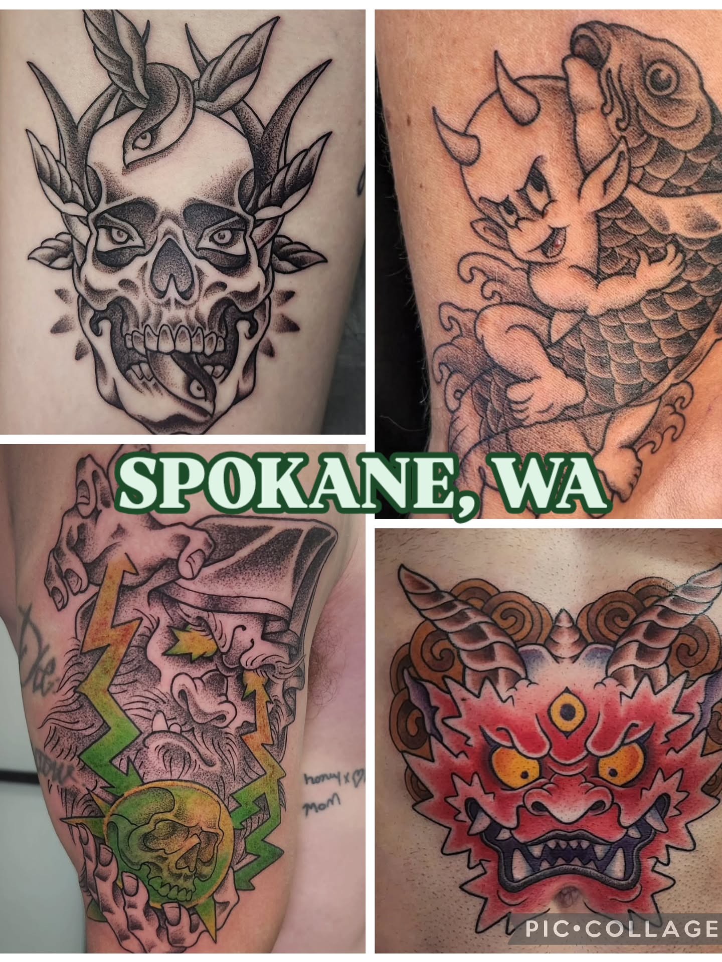 Tattoo by @dripping_moustache — american_traditional, dark_realism