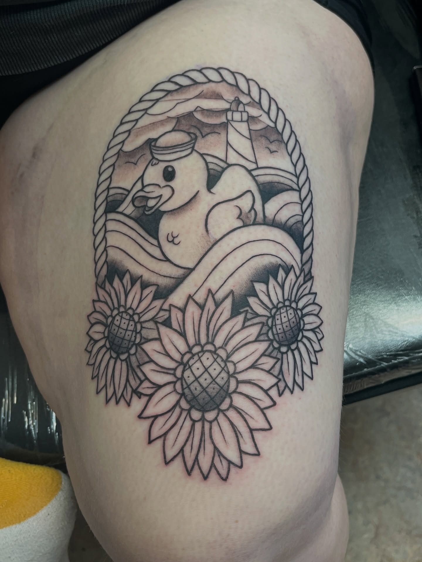 Tattoo by @birdy_tattoos — black_and_grey