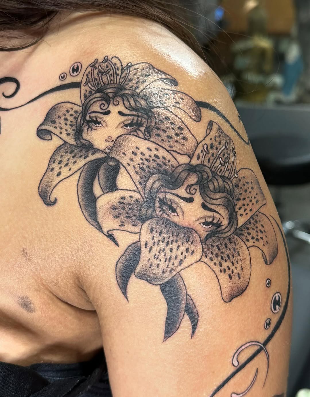 Tattoo by @fkkingwickedtattoos — neo_traditional, black_and_grey