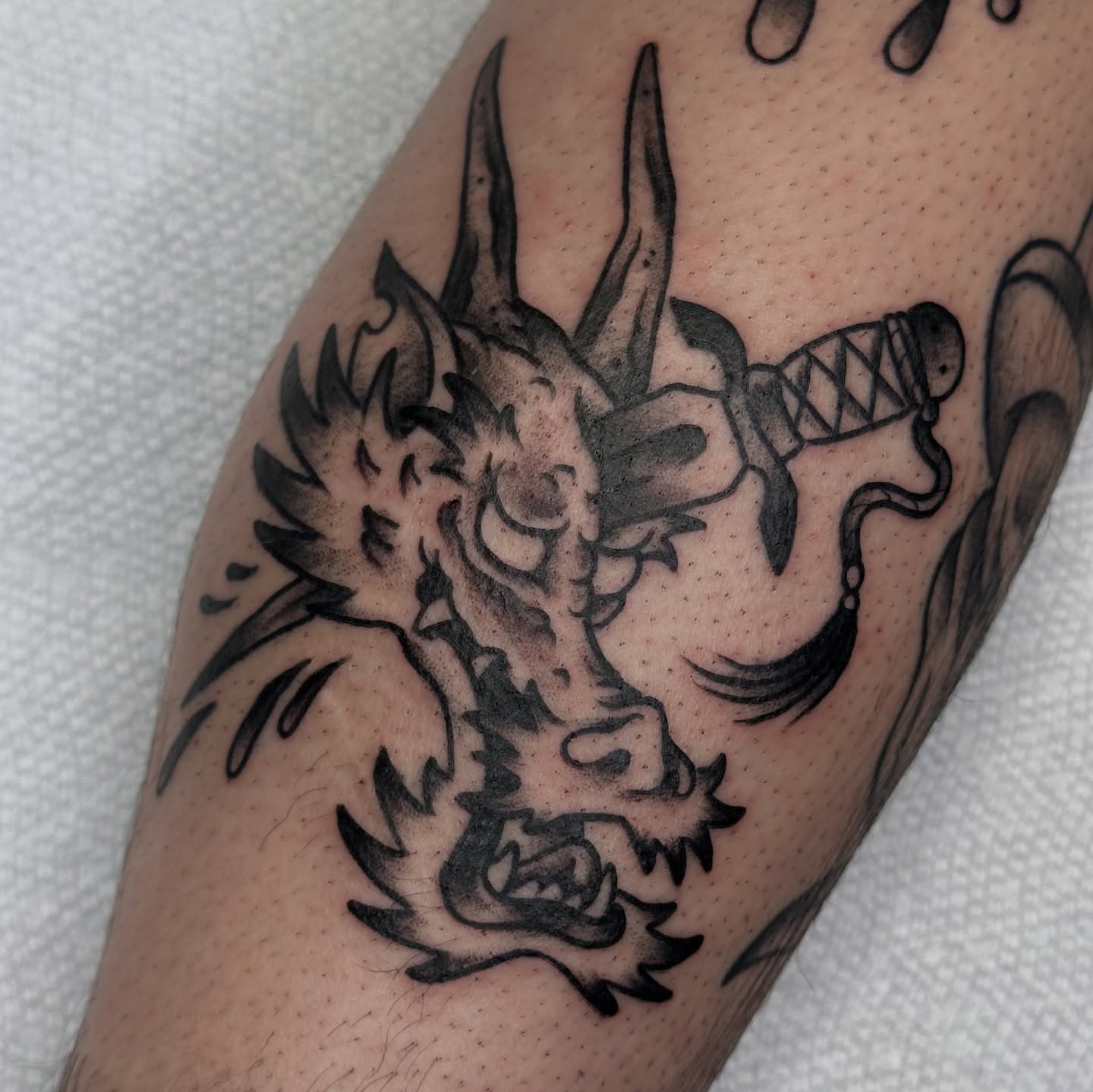 Tattoo by @caitycat.tattoos — black_and_grey
