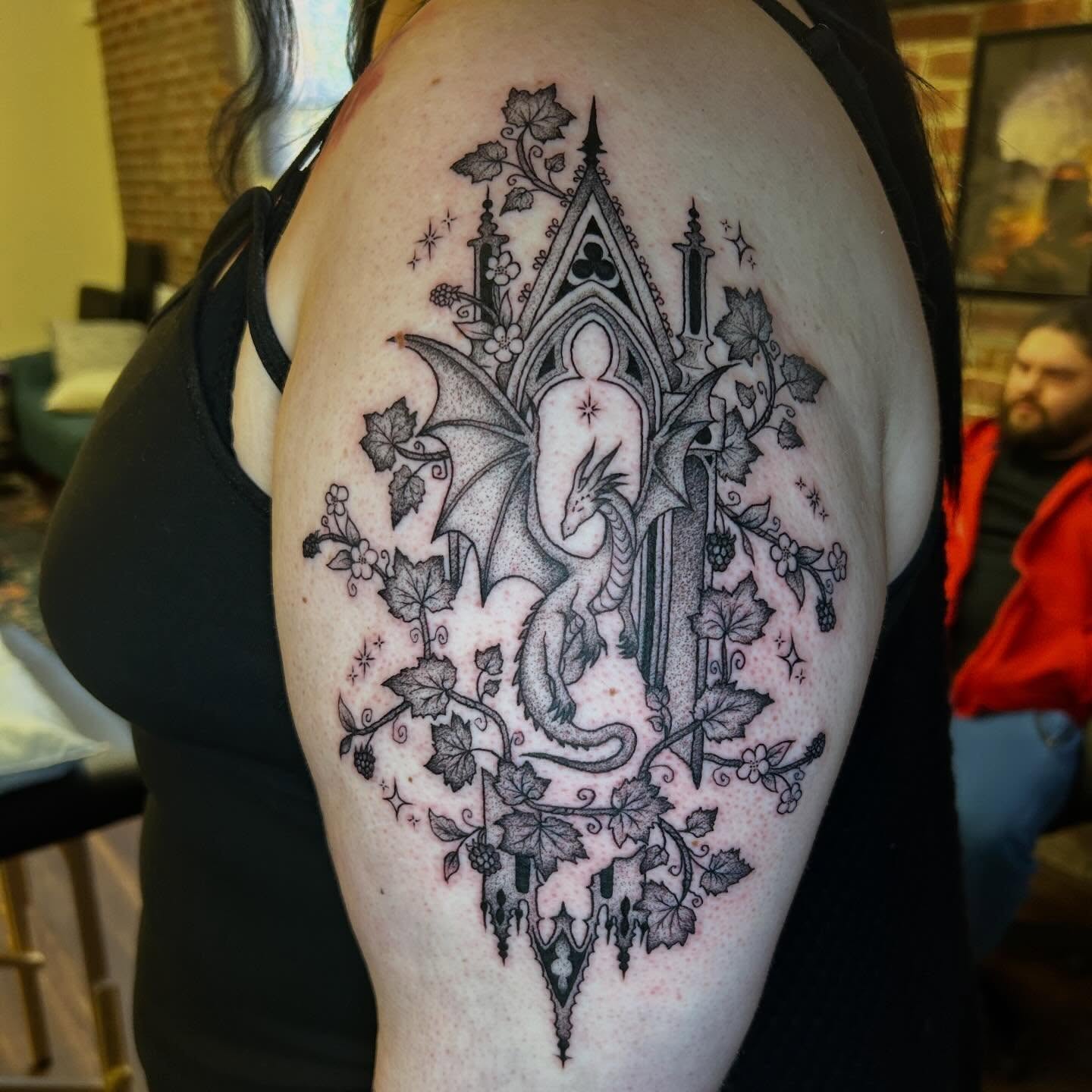 Tattoo by @lisa_inkk — dotwork, black_and_grey