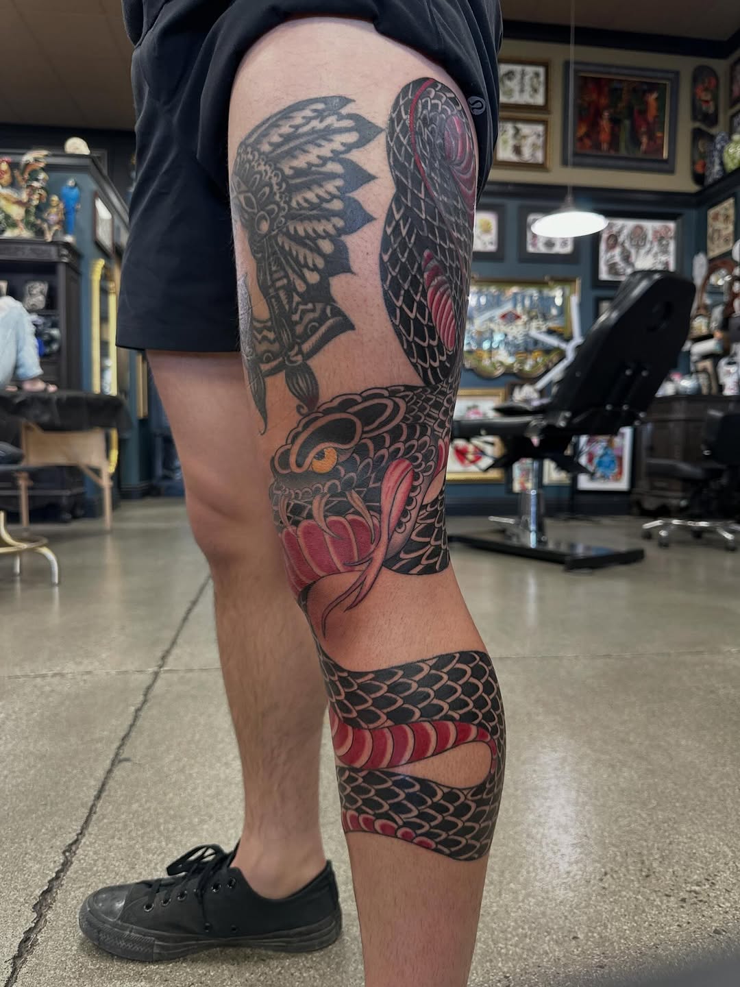 Tattoo by @shawn_tattoo — american_traditional, japanese_irezumi