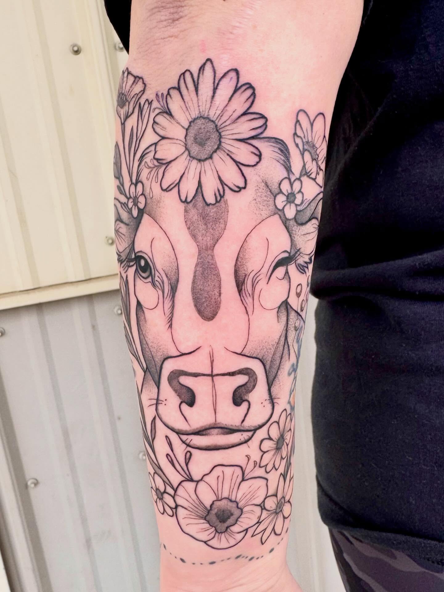 Tattoo by @gatorgirltattoo — realism, black_and_grey