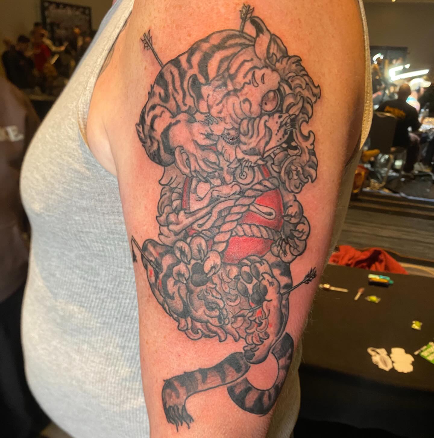 Tattoo by @moving_muralsart — american_traditional, black_and_grey
