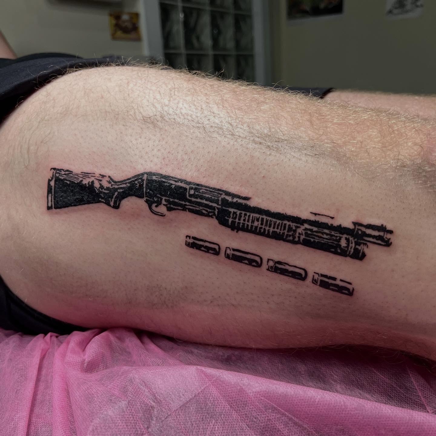 Tattoo by @ineedarocketlauncher — black_and_grey