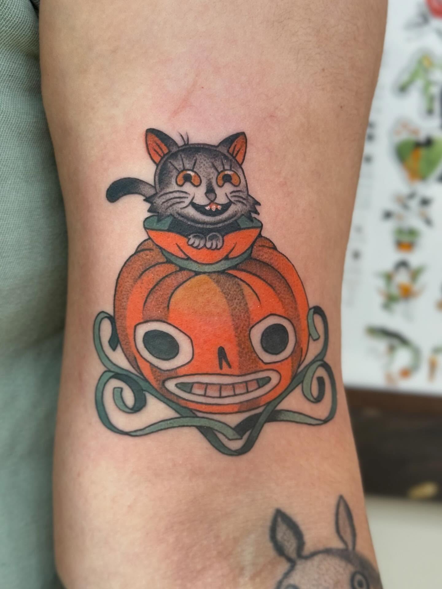 Tattoo by @tina_b_draws — american_traditional, dotwork
