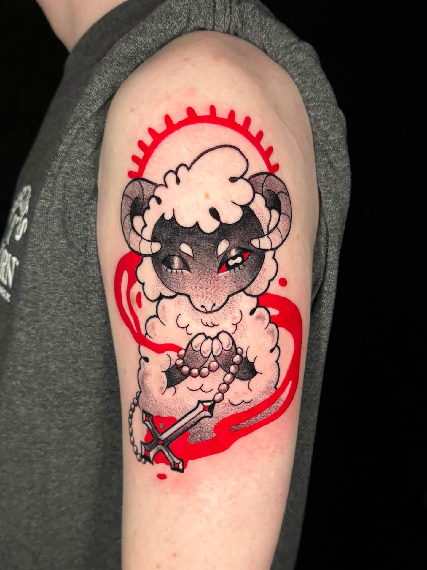 Tattoo by @carrion.beetle — american_traditional, dotwork