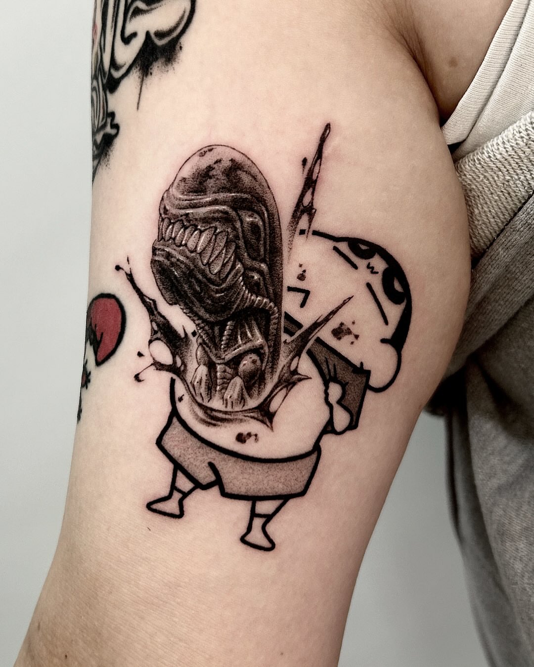 Tattoo by @sailor_solar_ — black_and_grey, realism