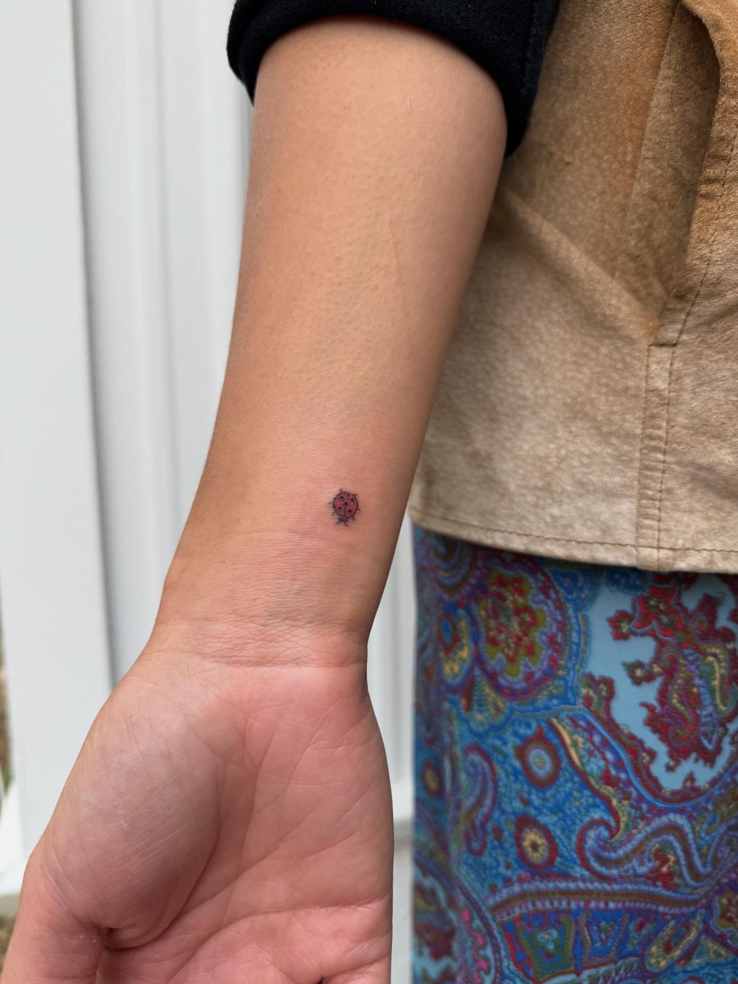 Ladybug dotwork tattoo by springgreens
