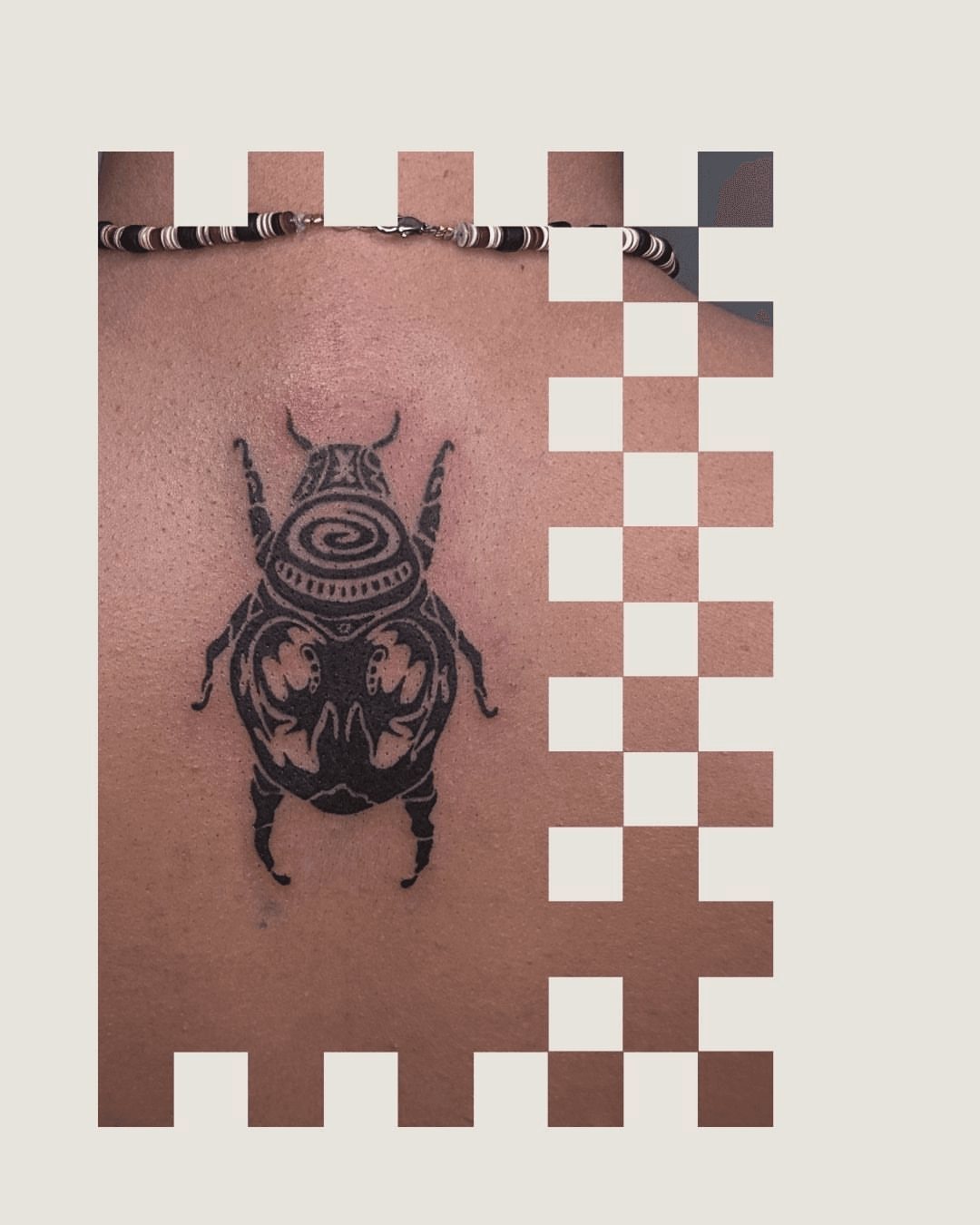 Scarab beetle black and grey tattoo on the torso by Bella - Austin Tattoo Artist ₓ˚. ୭