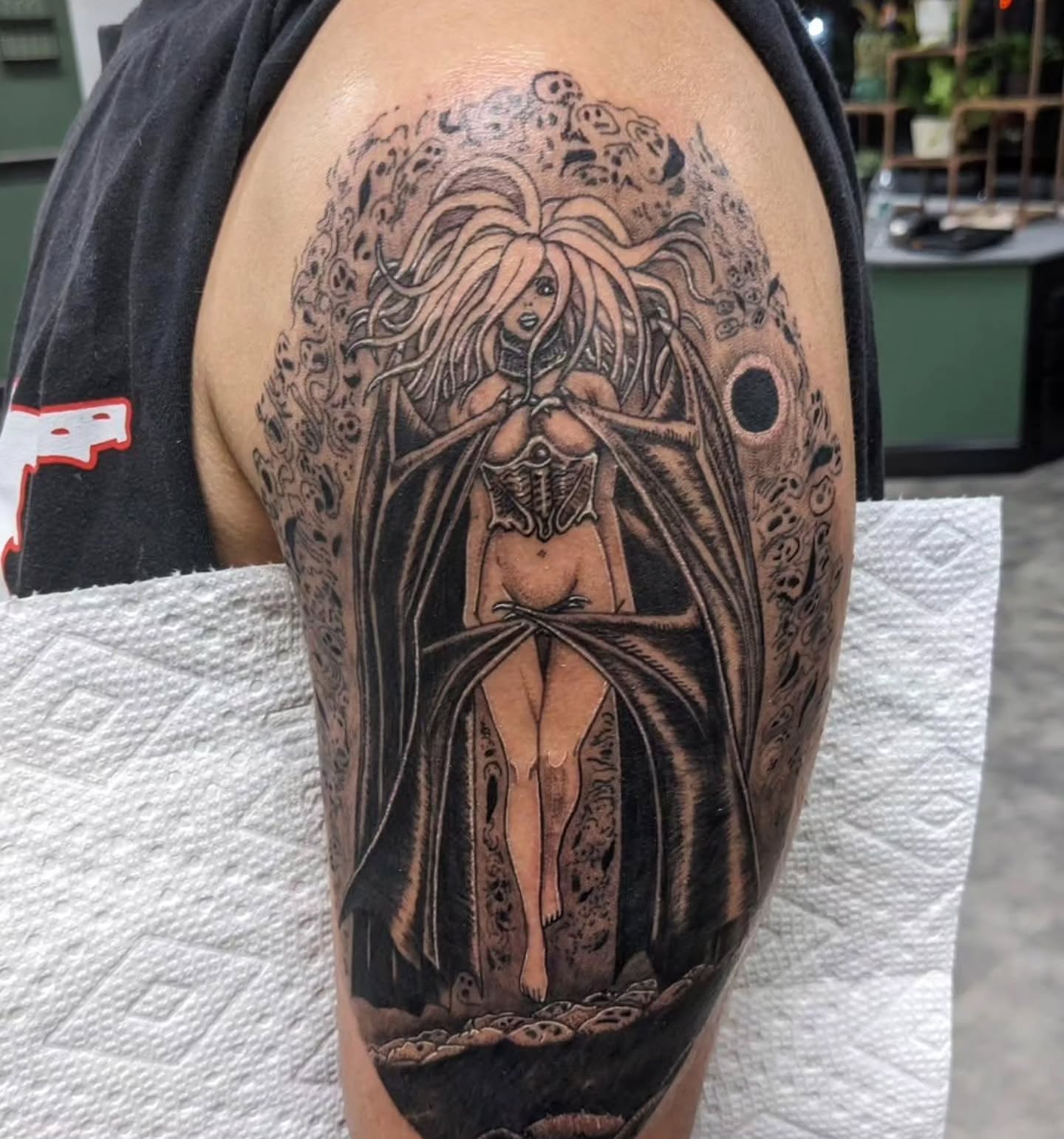 Tattoo by @infinite_enigma — black_and_grey, dark_realism