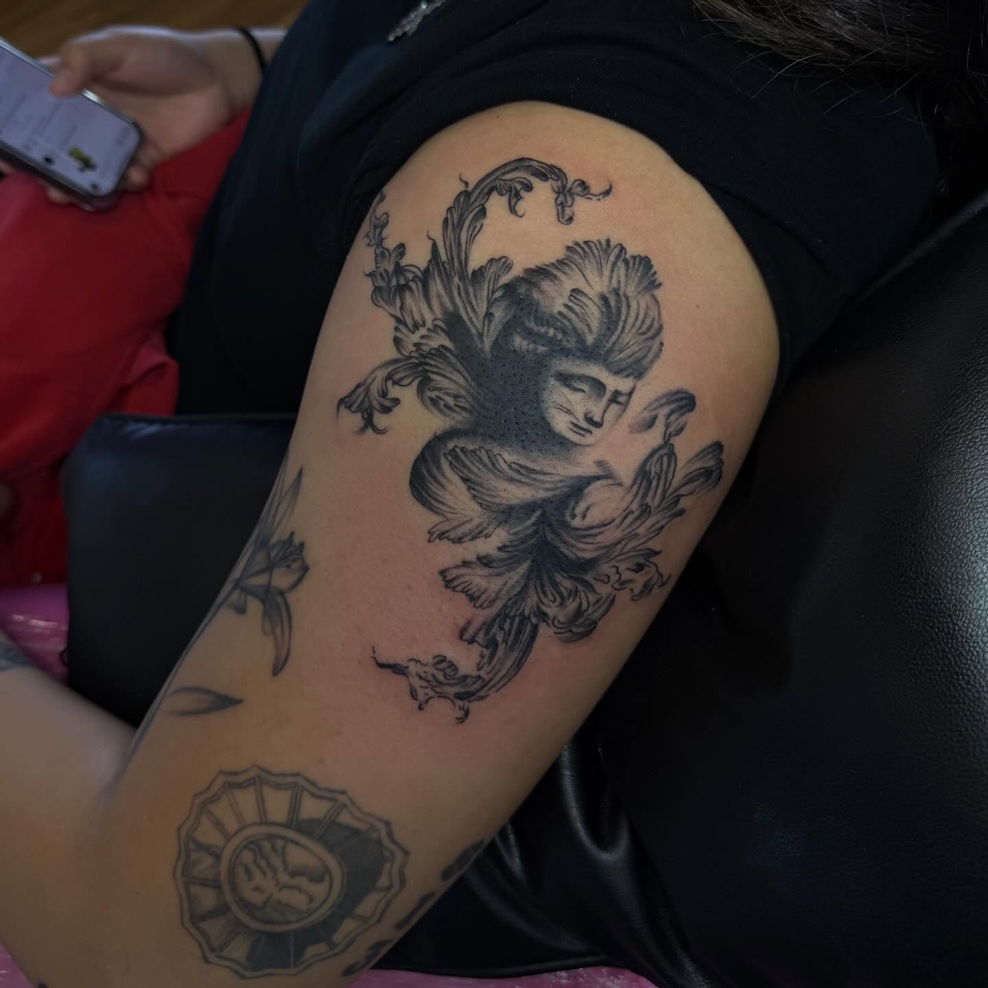Tattoo by @islestattoos — black_and_grey, ornamental