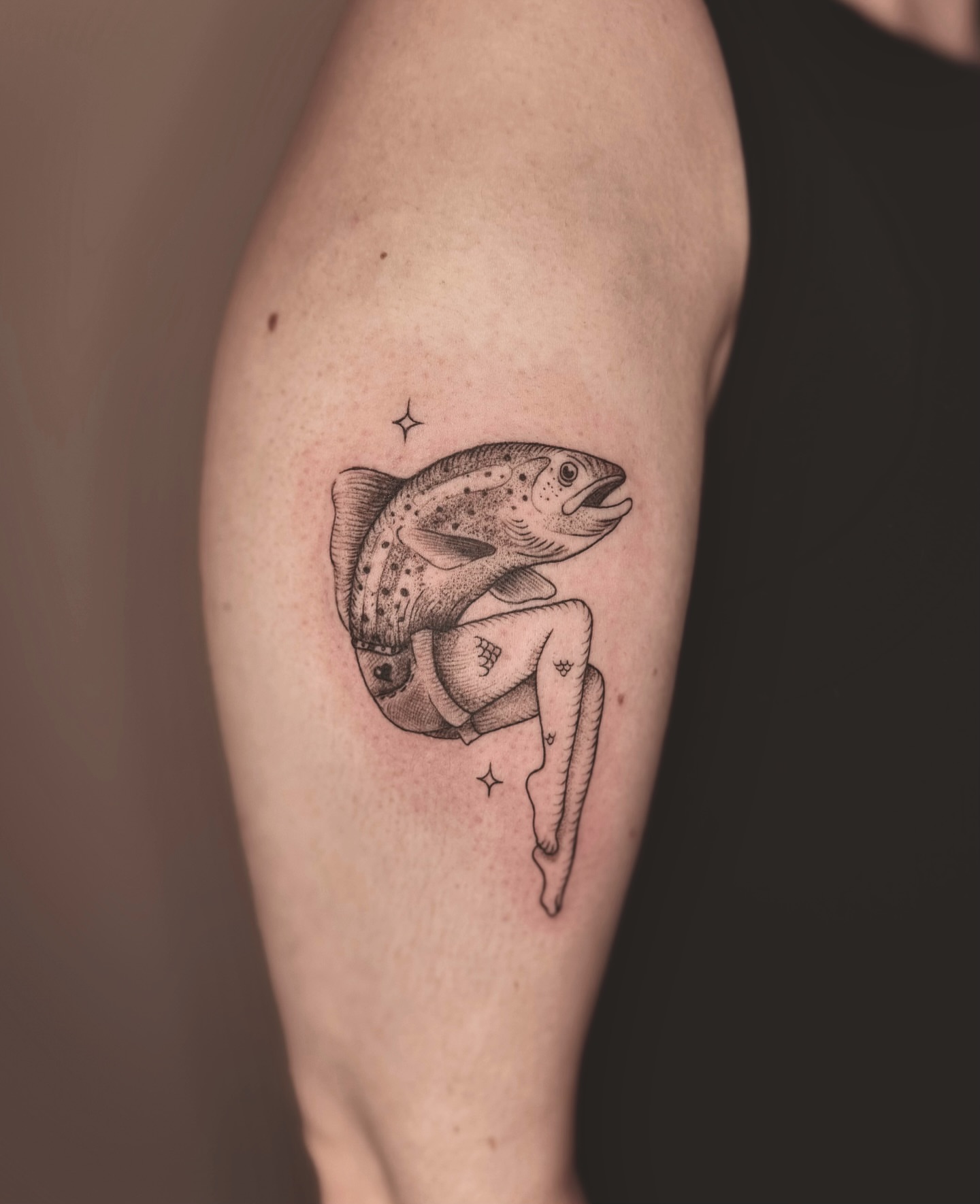 Tattoo by @katelumos — dotwork, realism