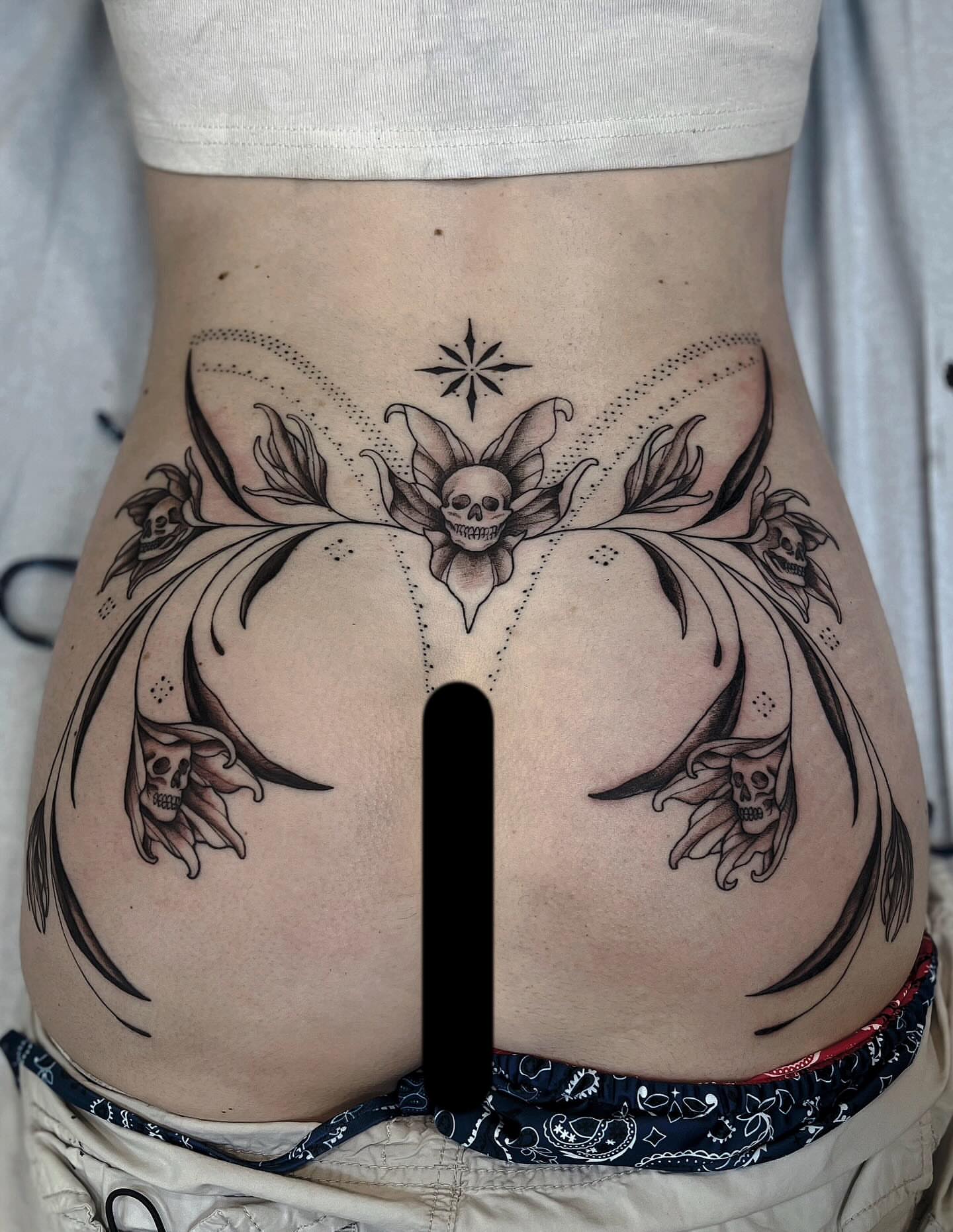 Skulls and wings tribal tattoo on the torso by β
πΈππππ β