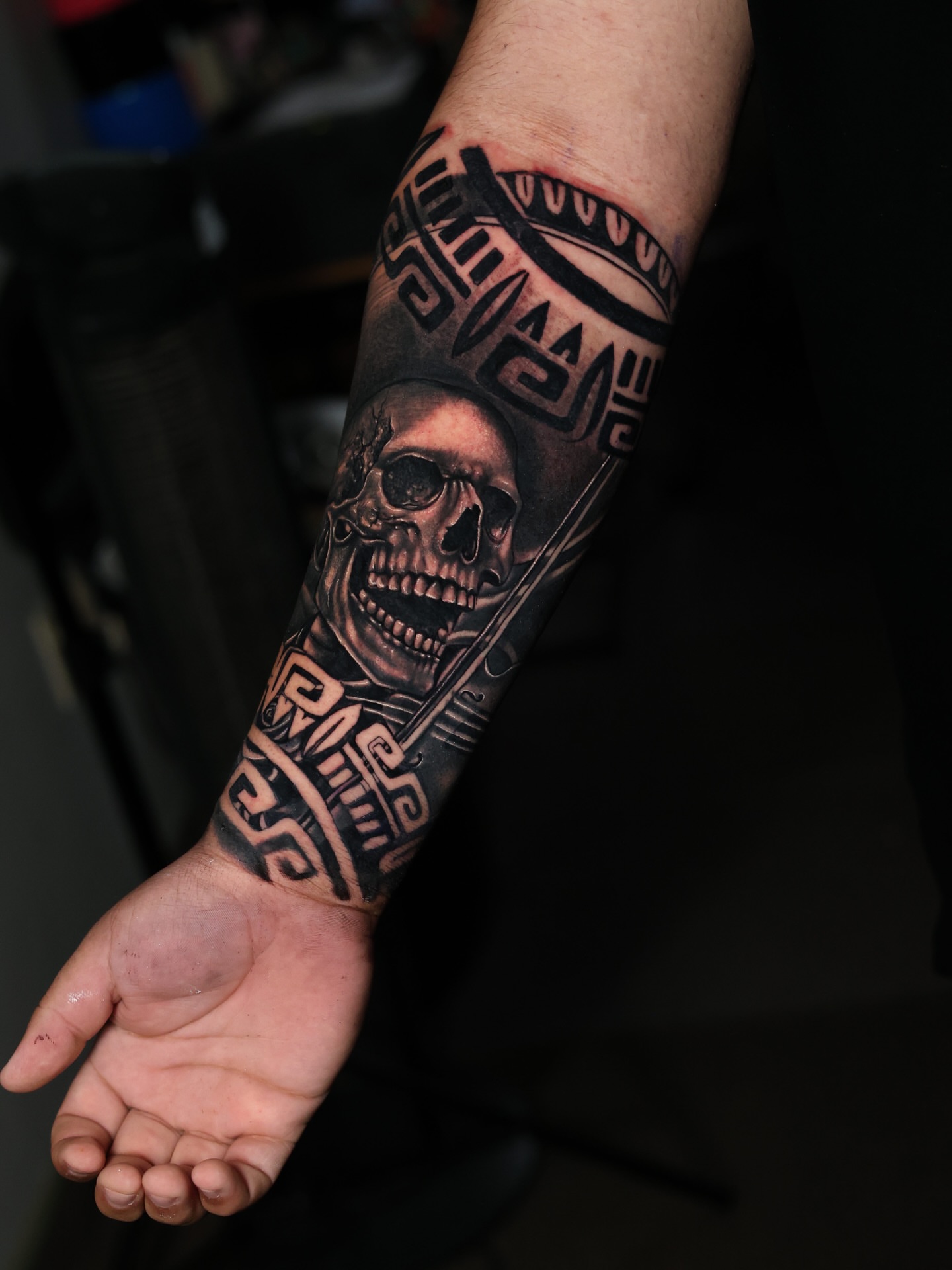 Skull realism tattoo on the forearm by Insight Ink Tattoo