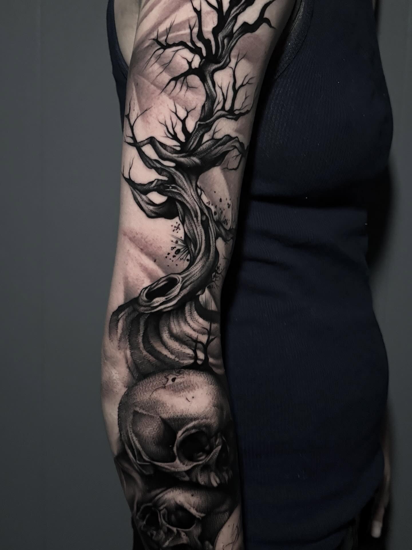 Tattoo by @kat_tattooer — realism, black_and_grey