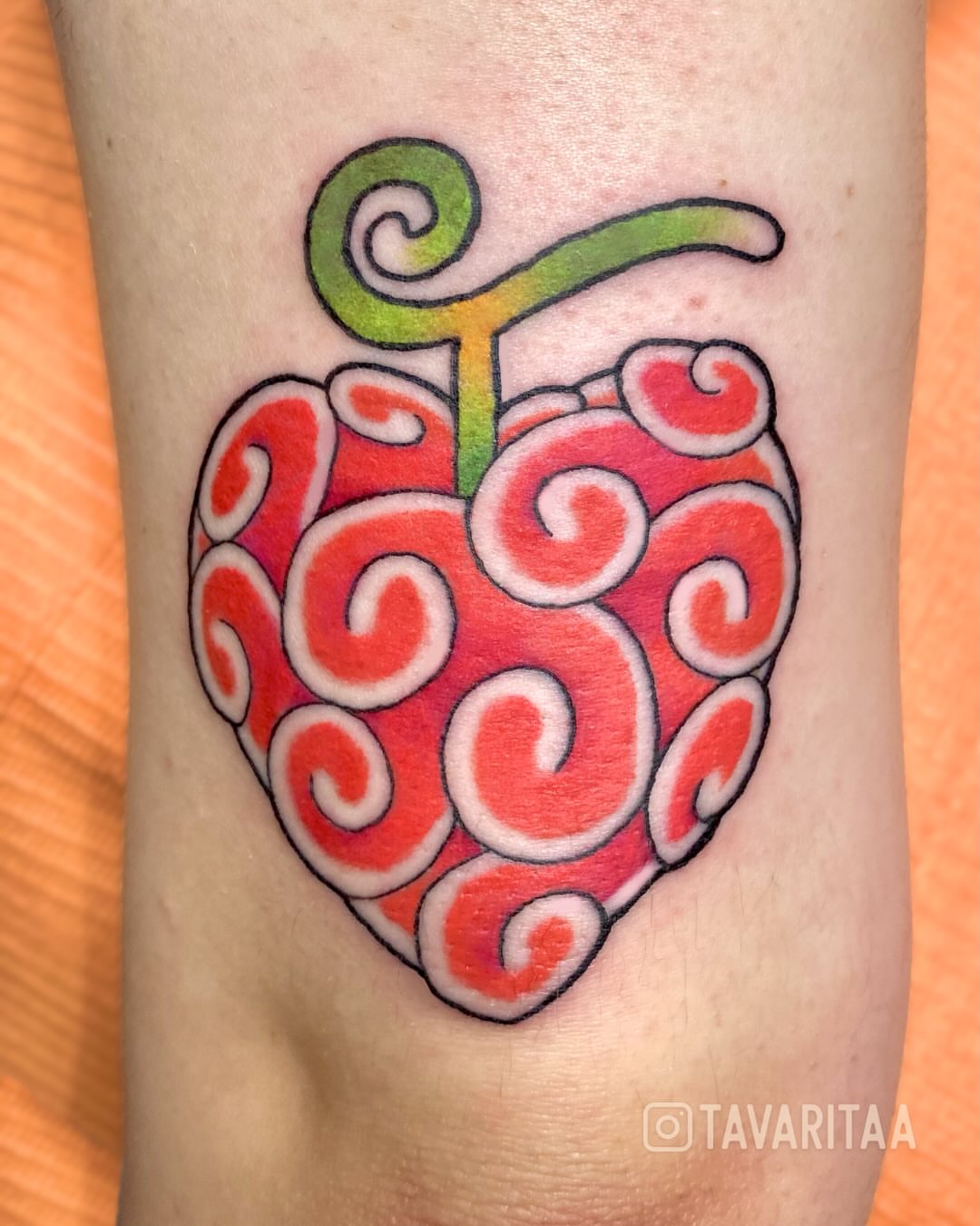 Swirled heart new school tattoo on the forearm by Tavarita