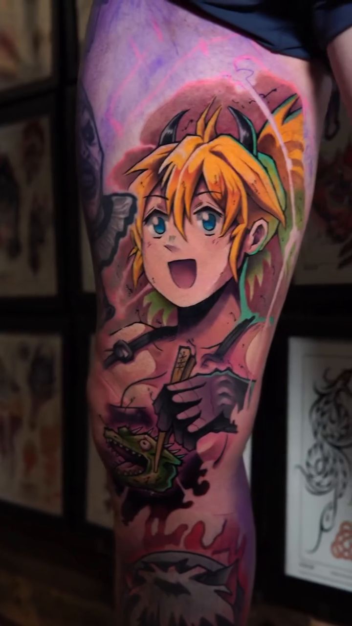 Asuka Langley Soryu from Evangelion anime tattoo by Anime