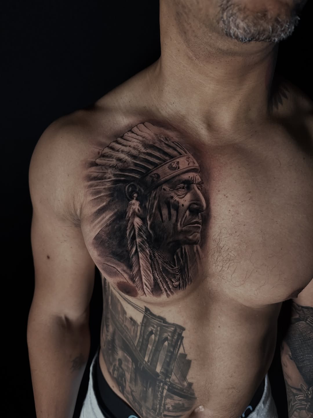 Tattoo by @kaostattooart — realism, black_and_grey
